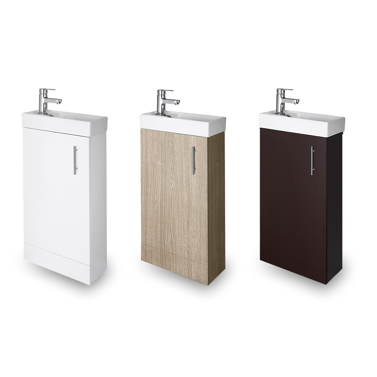 400mm Bathroom Vanity Unit Cloakroom Compact Basin Sink Wall Hung Floor