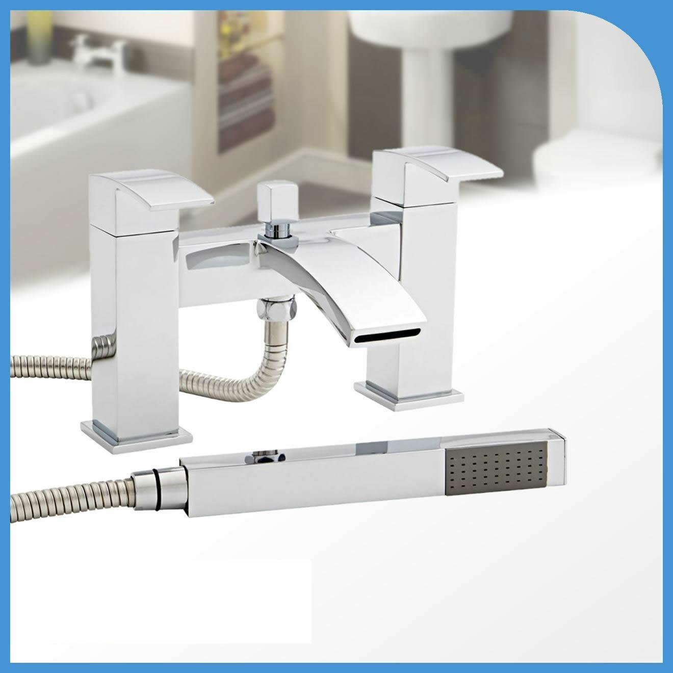 Chrome Descent Tap Bathroom Sink Basin Mixer Bath Filler Shower