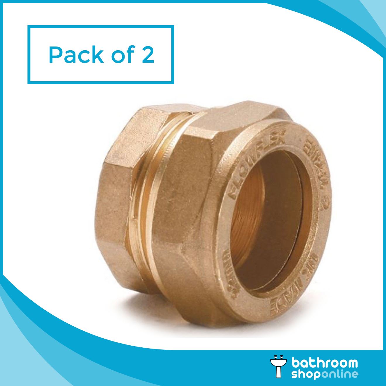 8mm | 10mm | 15mm | 22mm | 28mm Brass Compression Fittings – Stop Ends (25 Pack)