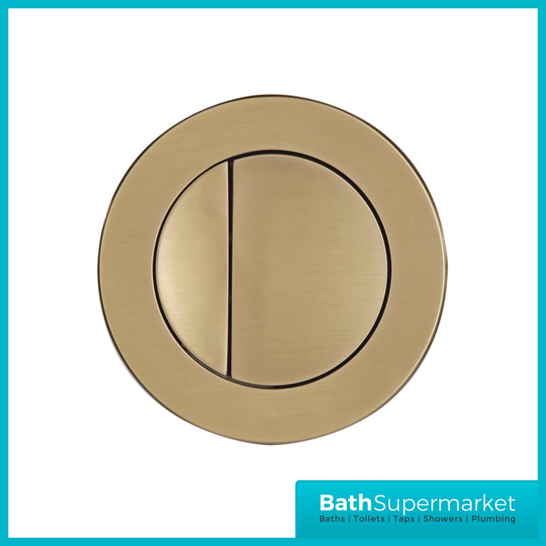 Brushed Brass Mechanical Flush Plate For Wall Hung Toilet Pneumatic