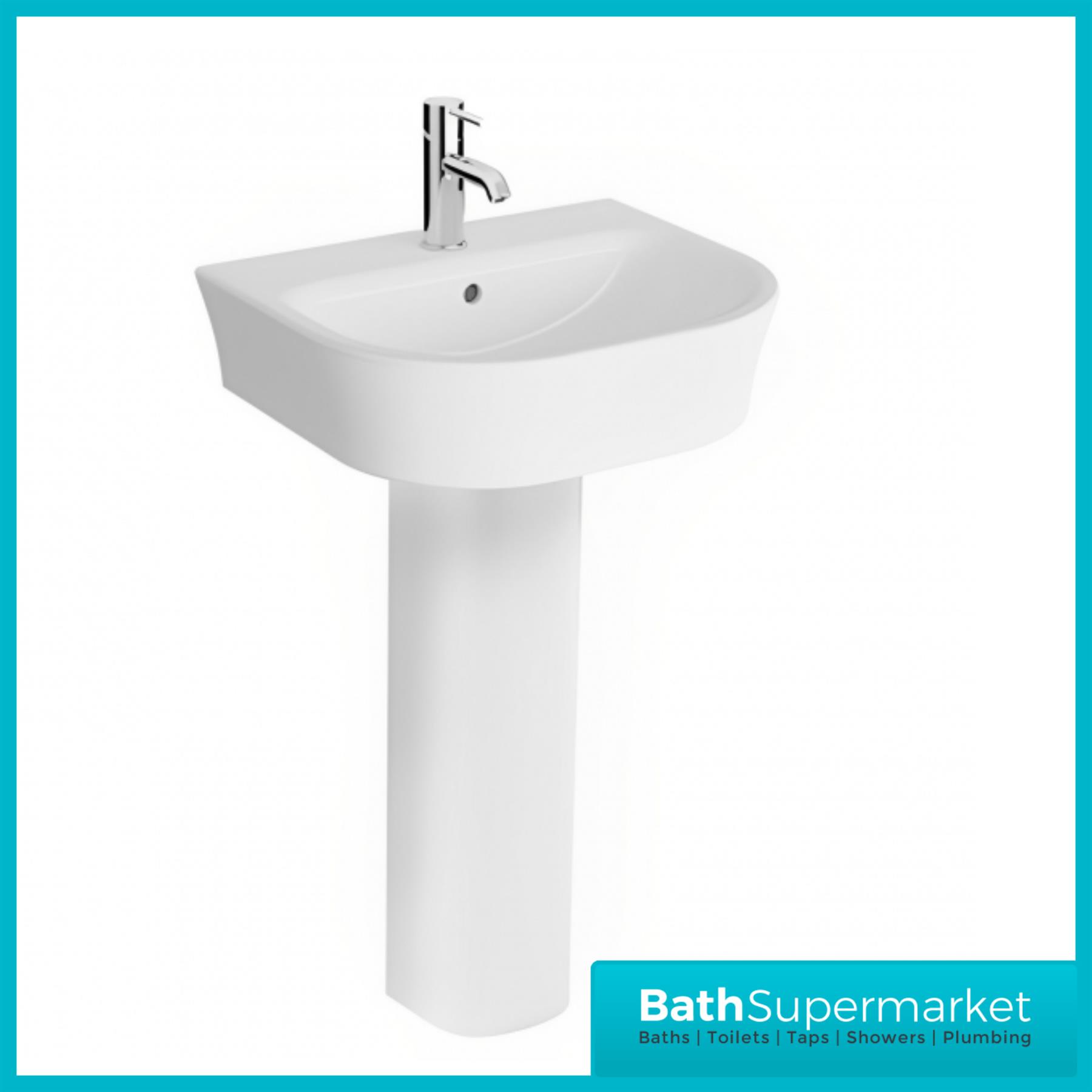 Bathroom Suite Close Coupled Toilet WC Basin Sink Full-Pedestal Rimless-Bidet - Picture 13 of 18