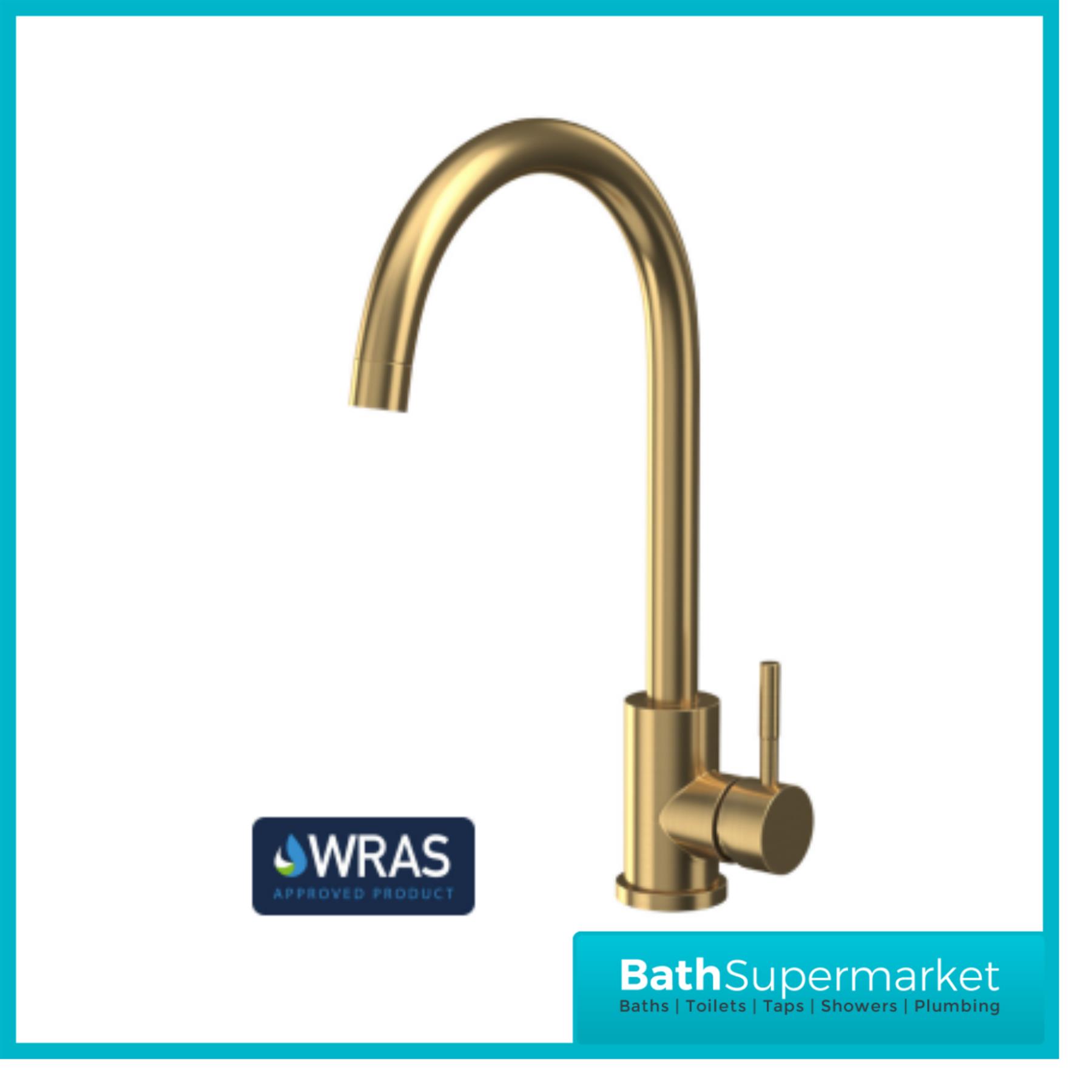 Brushed Brass Kitchen Mono Taps UK Stocks  Designs Inc Pull Out Spray Types