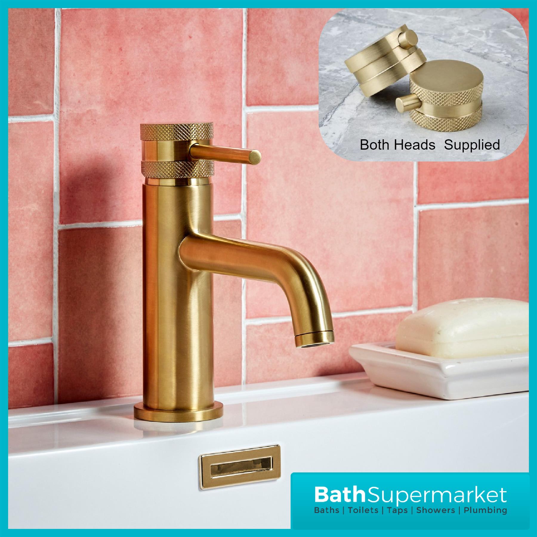 Brass Bathroom Deck Sink Faucet Basin Mixer Taps Single Lever Brushed Gold