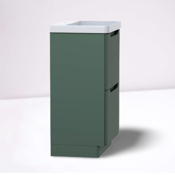 Bathroom Vanity Unit Basin Sink Furniture Storage Biella Green BTW WC Pan - Picture 16 of 36