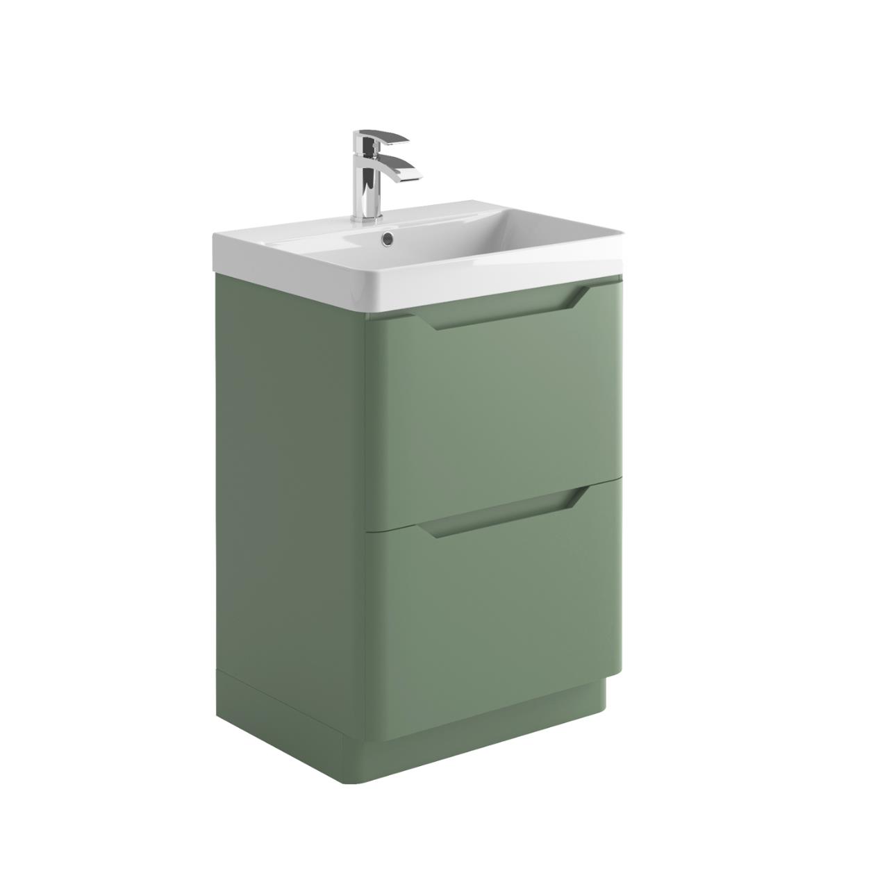 Bathroom Vanity Unit Basin Sink Furniture Storage Biella Green BTW WC Pan - Picture 15 of 36
