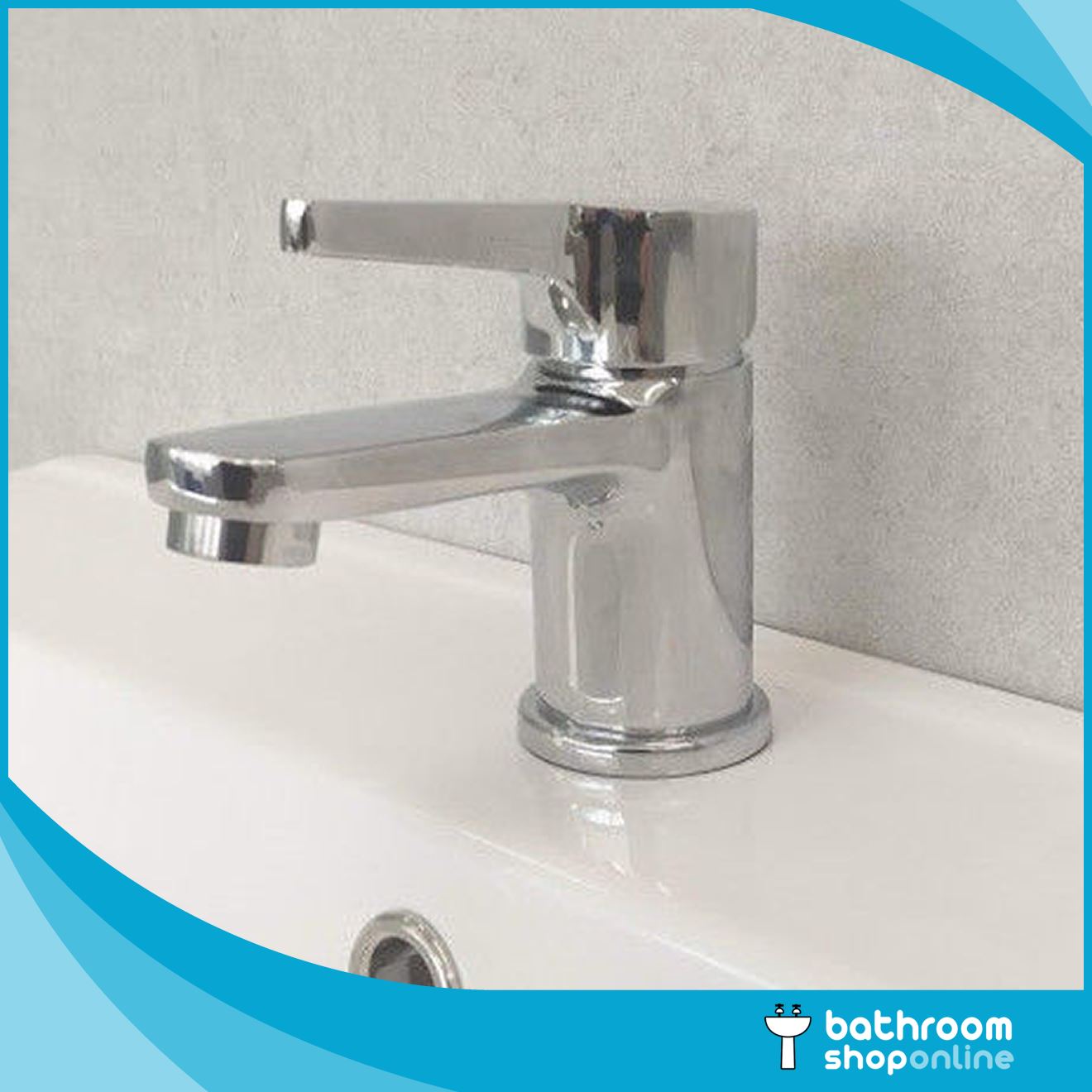 Modern Bathroom Taps Sink Chrome Brass Mono Basin Mixer Tap Free Waste