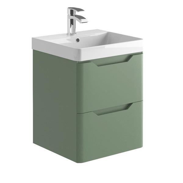 Bathroom Vanity Unit Basin Sink Furniture Storage Biella Green BTW WC Pan - Picture 23 of 36