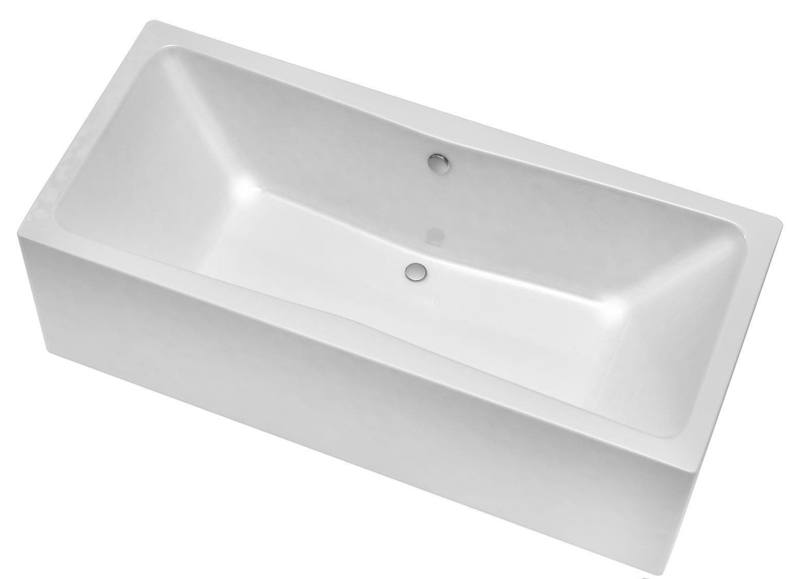 Modern Bathroom Single & Double Ended Bath Gloss White Acrylic Bathtub