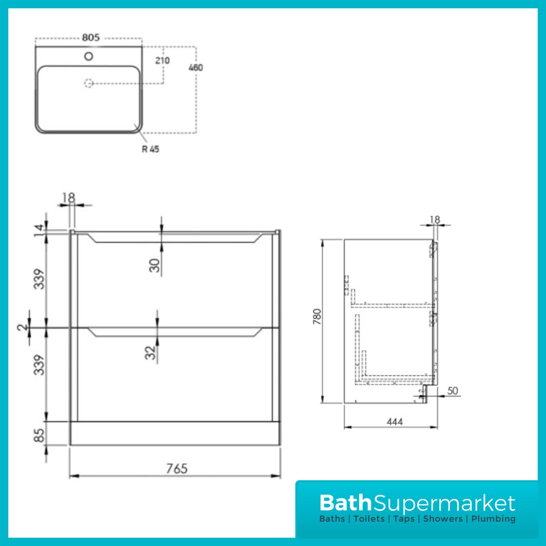 Bathroom Vanity Unit Basin Sink Furniture Storage Biella Green BTW WC Pan - Picture 20 of 36