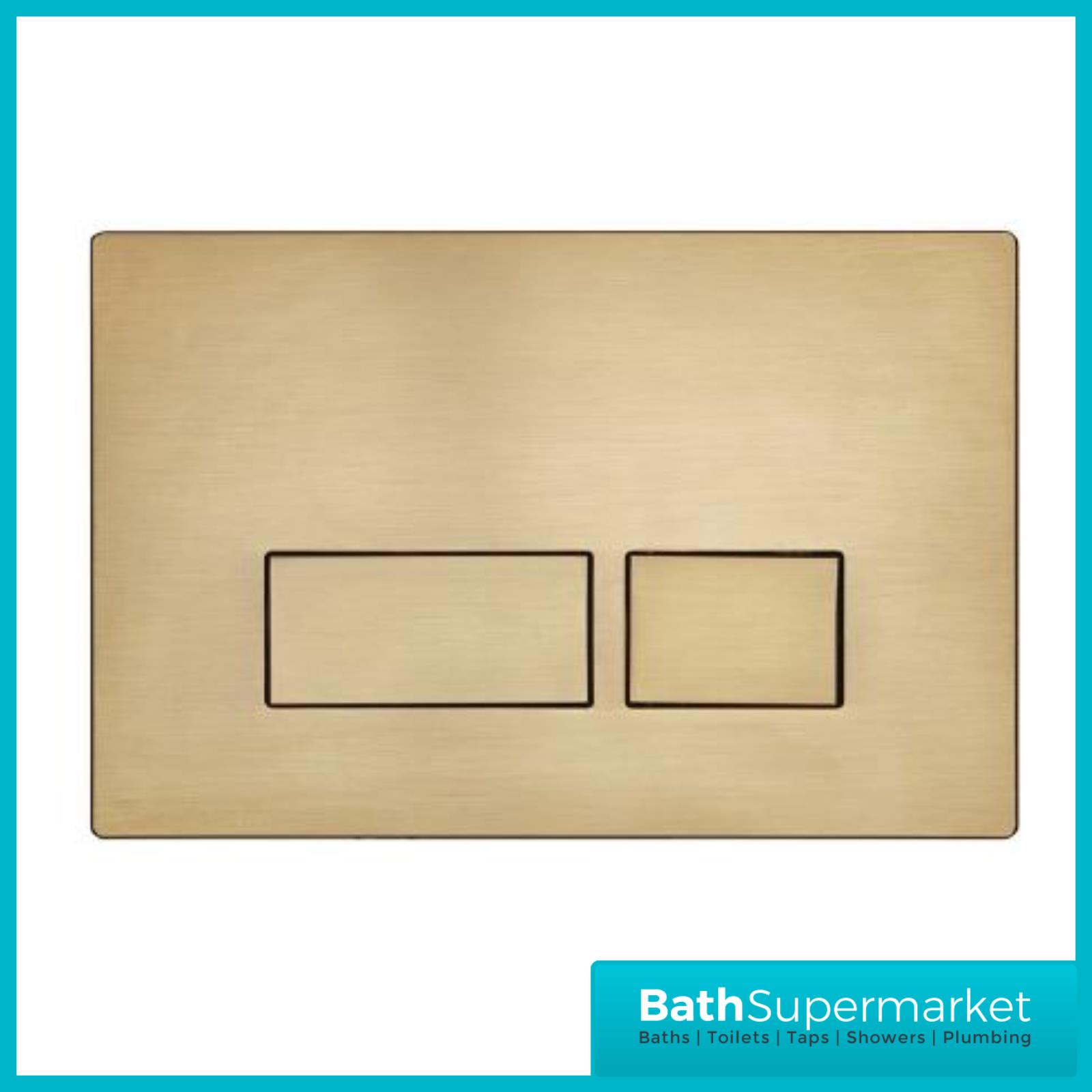 Brushed Brass Mechanical Flush Plate For Wall Hung Toilet Pneumatic