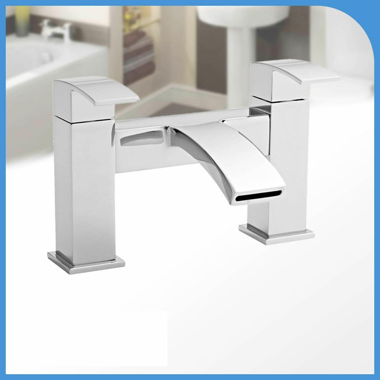 Chrome Descent Tap Bathroom Sink Basin Mixer Bath Filler Shower