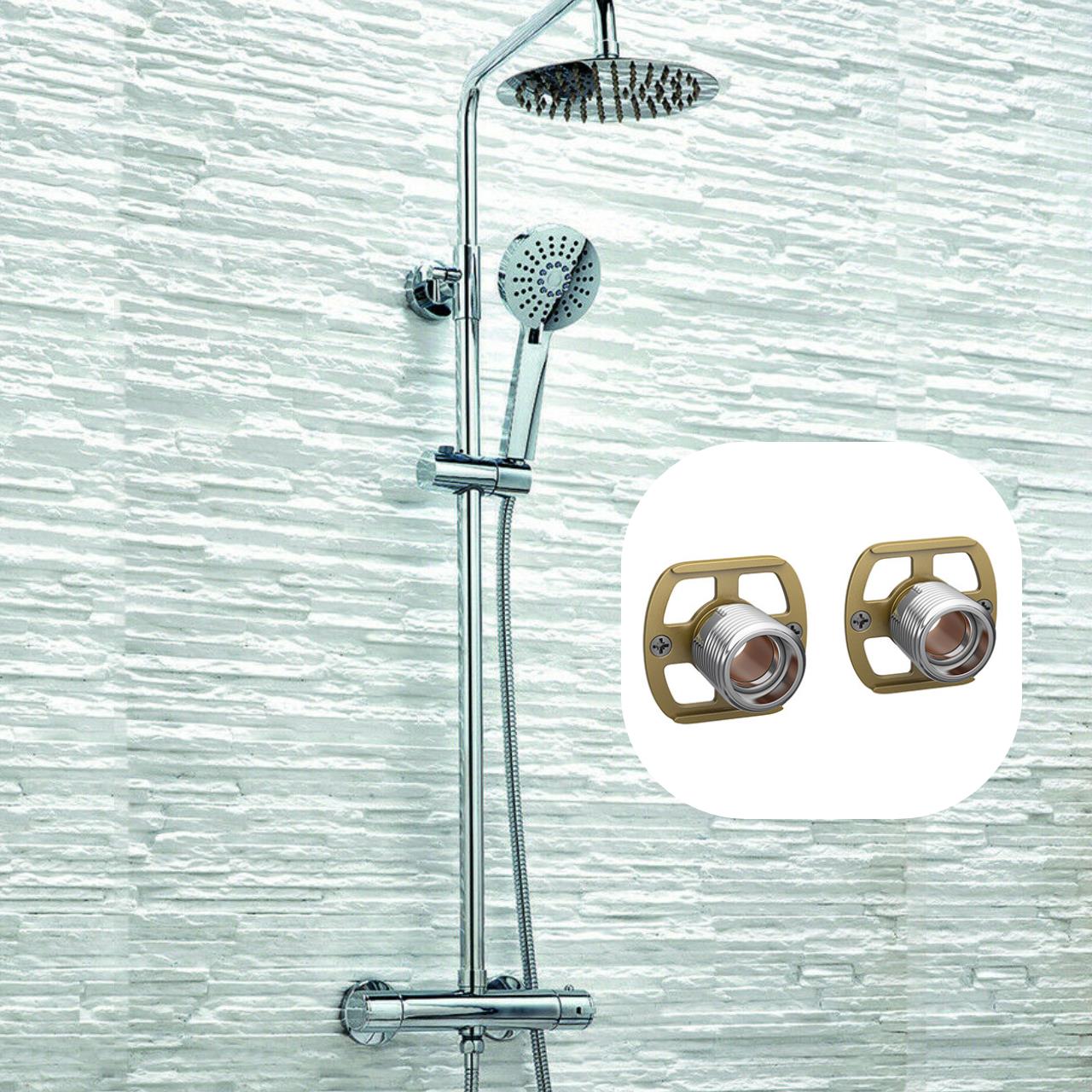 Round Head Designer Mixer Shower-EASY FIX KIT-THERMOSTATIC Drench -Chrome Valve 