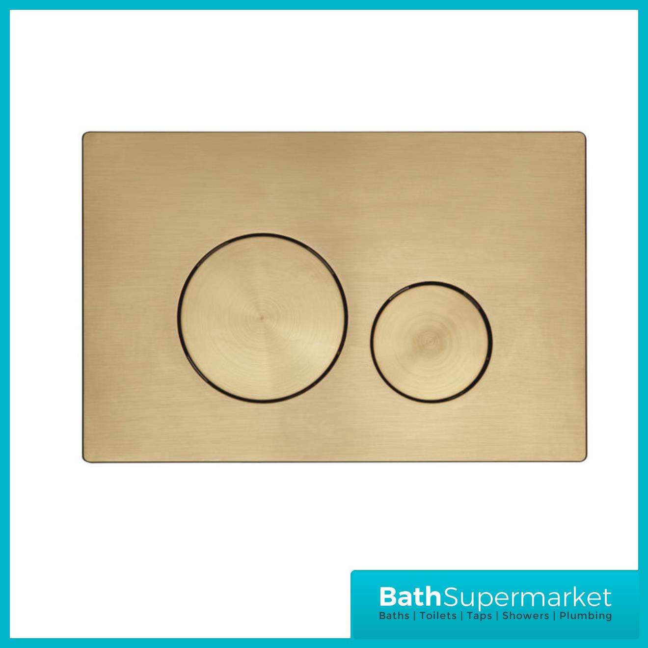 BRUSHED BRASS MECHANICAL Flush Plate For Wall Hung Toilet Pneumatic