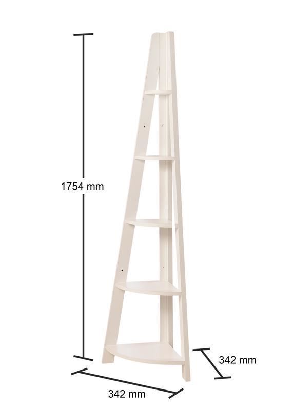 Ladder Storage Rack Bookcase Display Organiser White - Picture 9 of 15