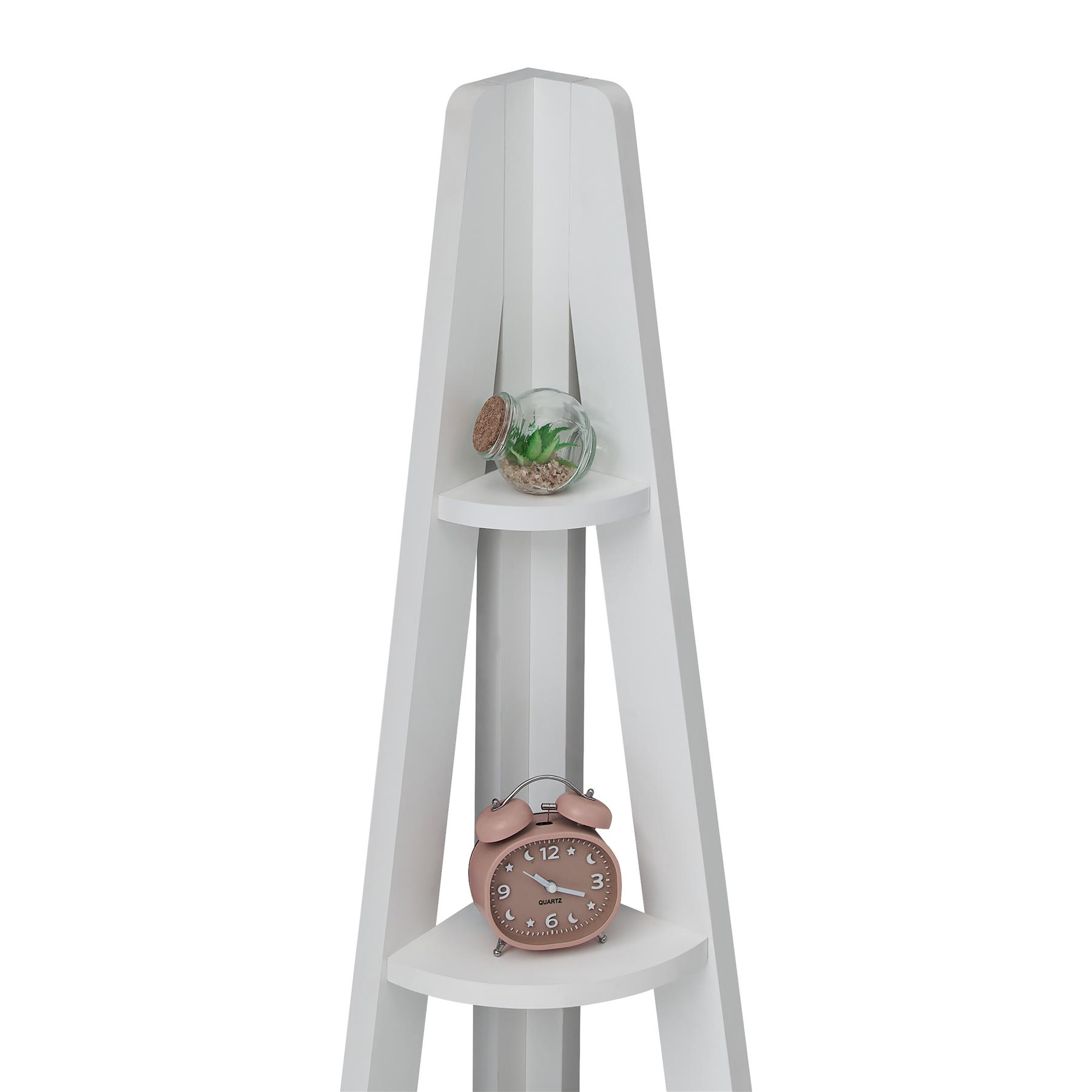Ladder Storage Rack Bookcase Display Organiser White - Picture 8 of 15