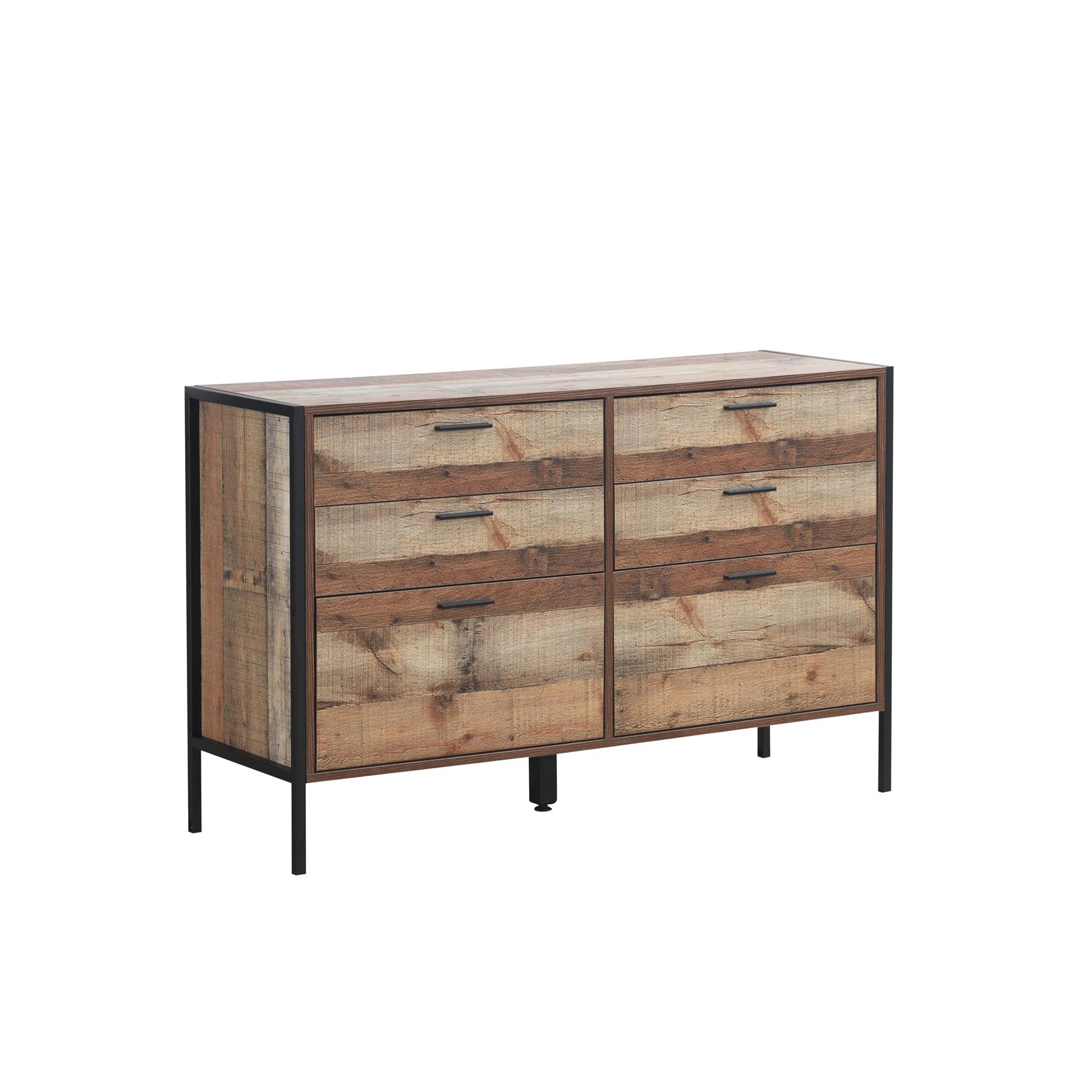Stretton Rustic Bedroom Furniture Set Bedside Chest Drawers