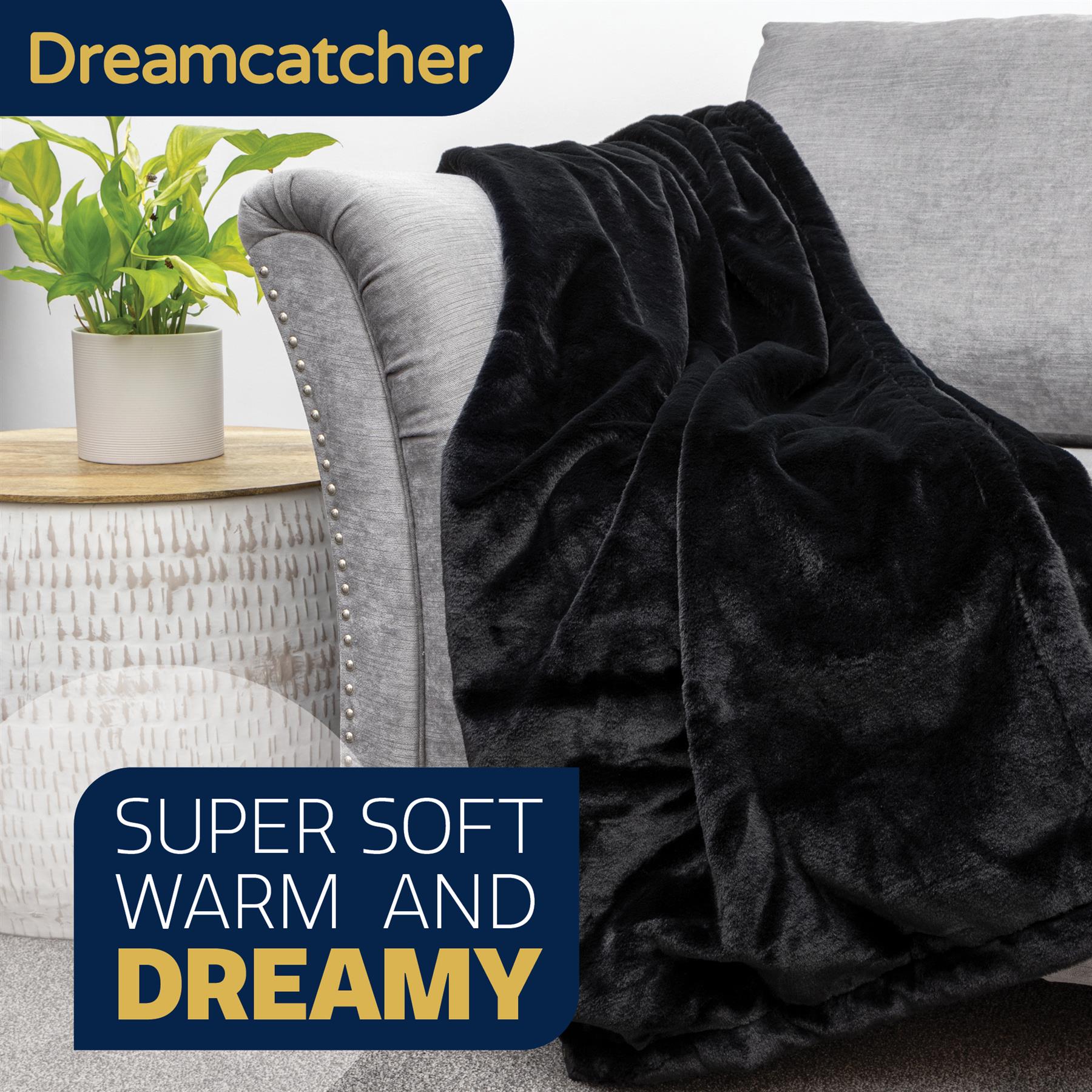 Dreamcatcher Blanket Throw Faux Fur Warm Fleece Over Bed Sofa Travel 160x130cm - Picture 42 of 57