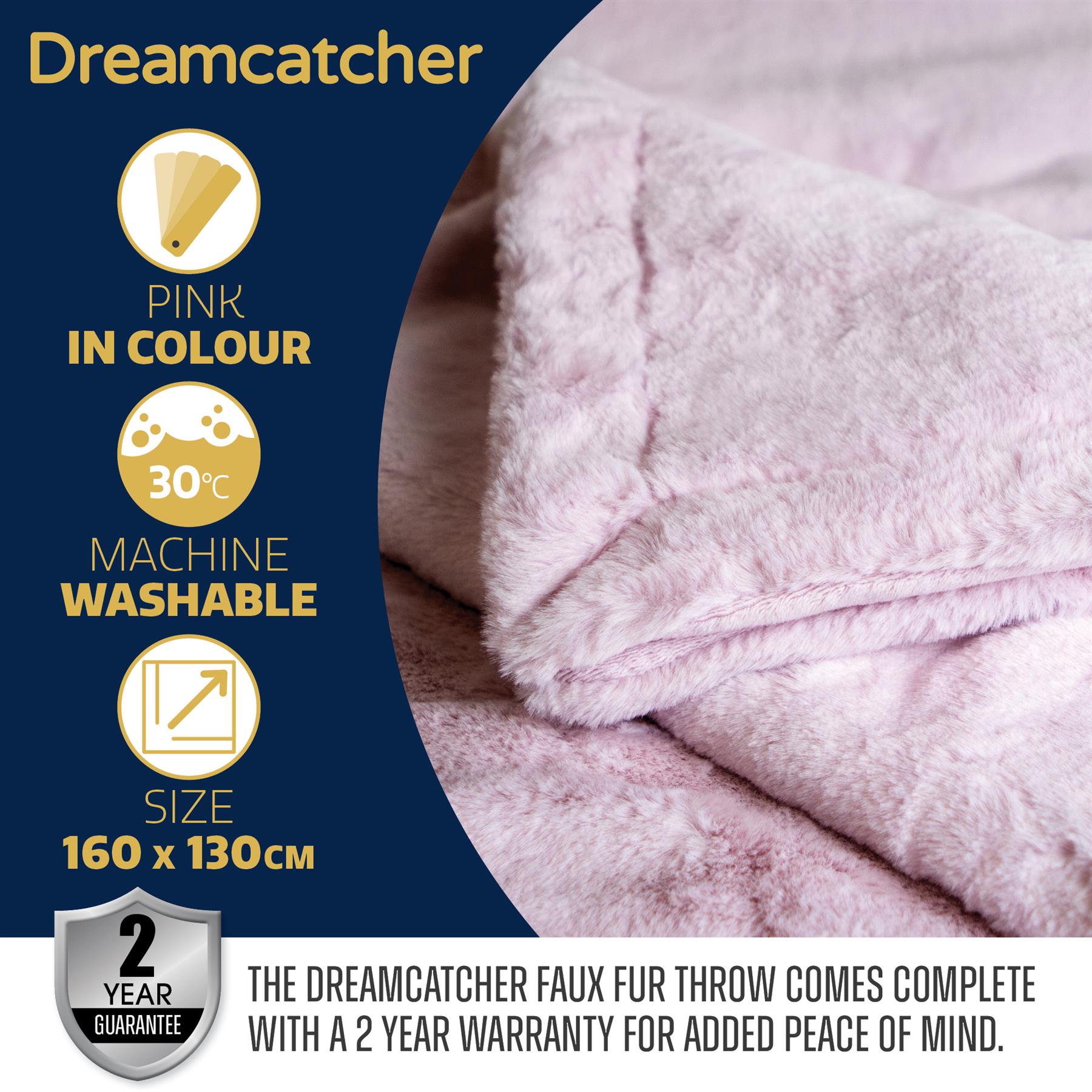 Dreamcatcher Blanket Throw Faux Fur Warm Fleece Over Bed Sofa Travel 160x130cm - Picture 36 of 57