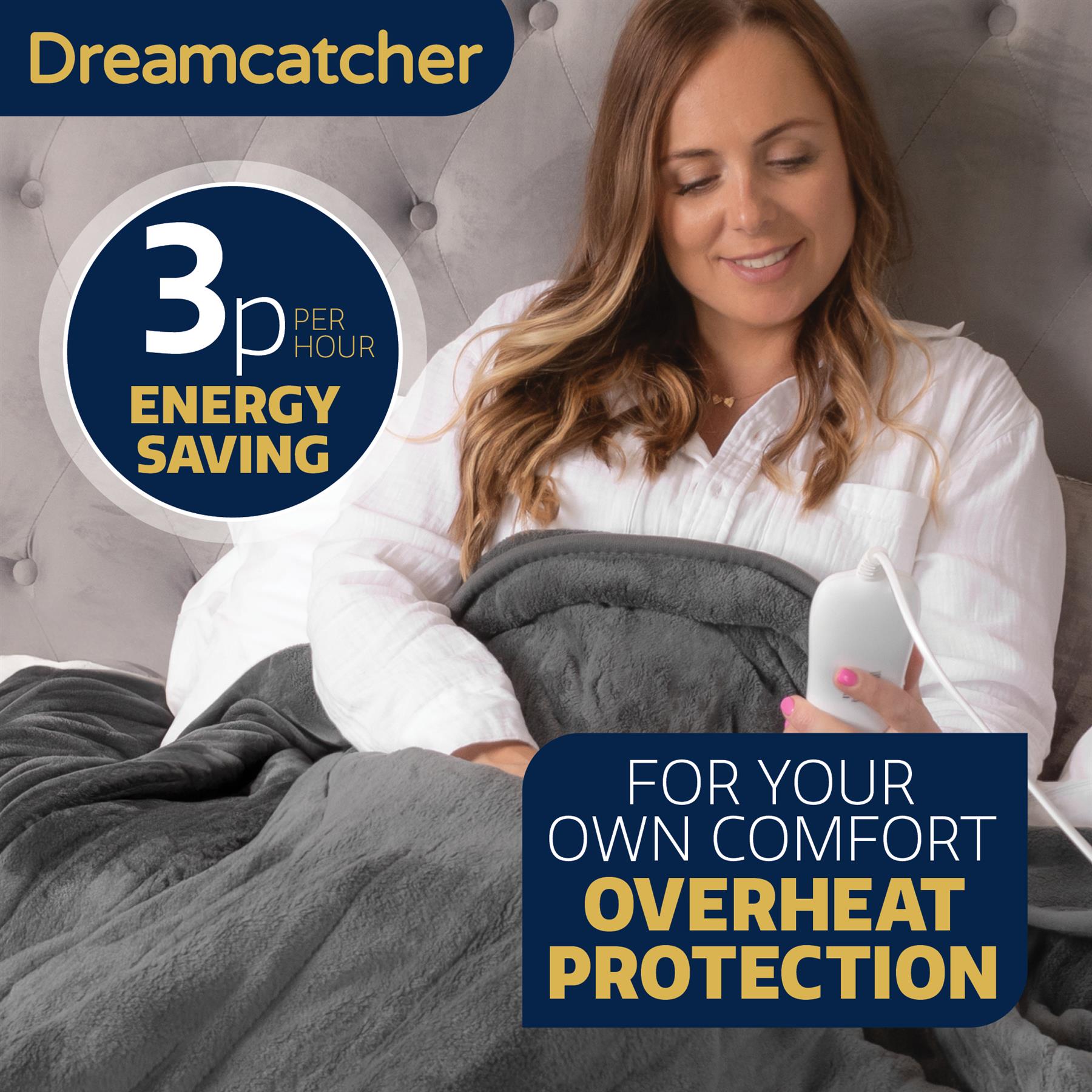 Electric Heated Throw Large Fleece Warm Blanket Washable Timer & Heat Settings - Picture 5 of 32
