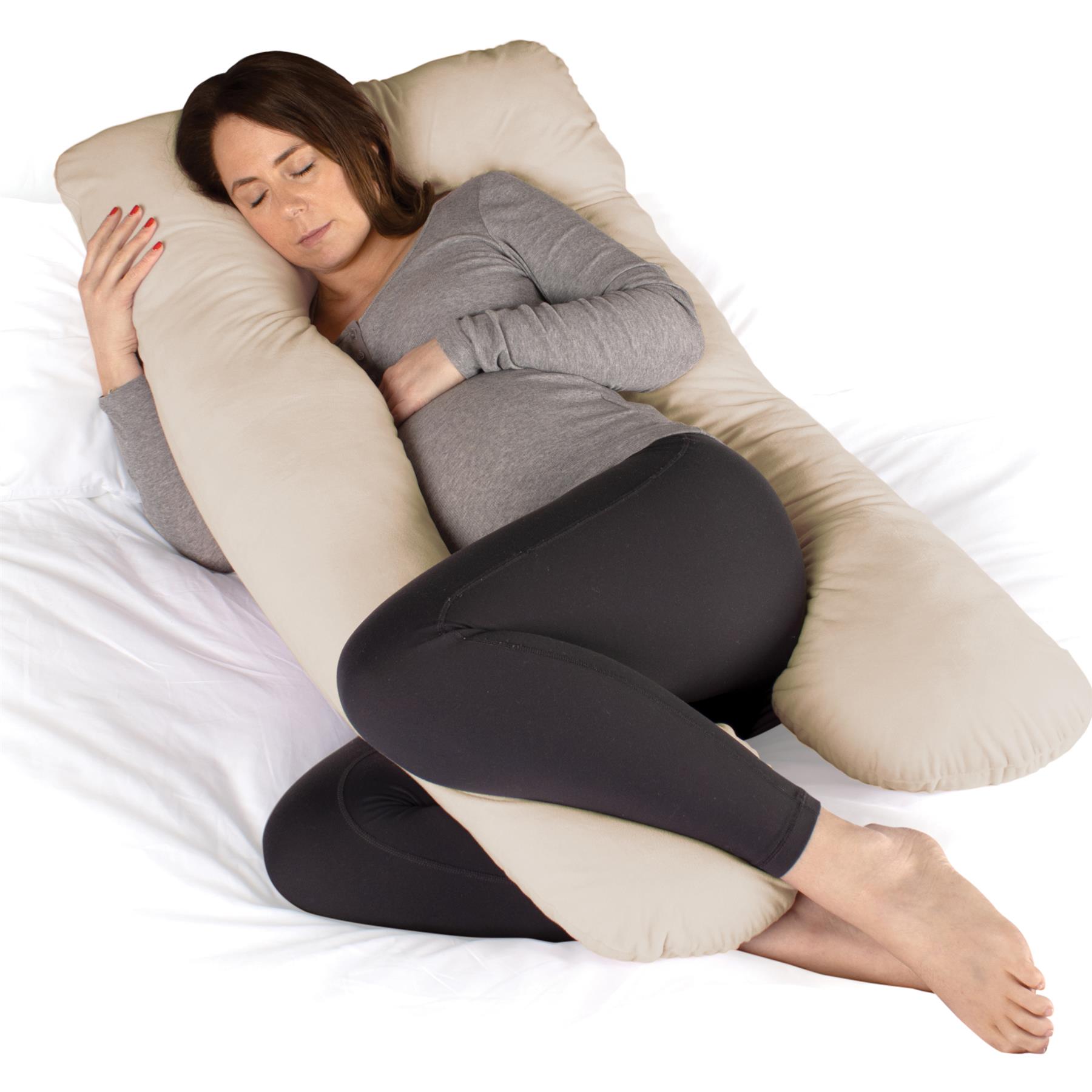 U Shape Maternity Pregnancy Pillow Full Body Support Nursing Pink Blue Grey - Picture 24 of 29