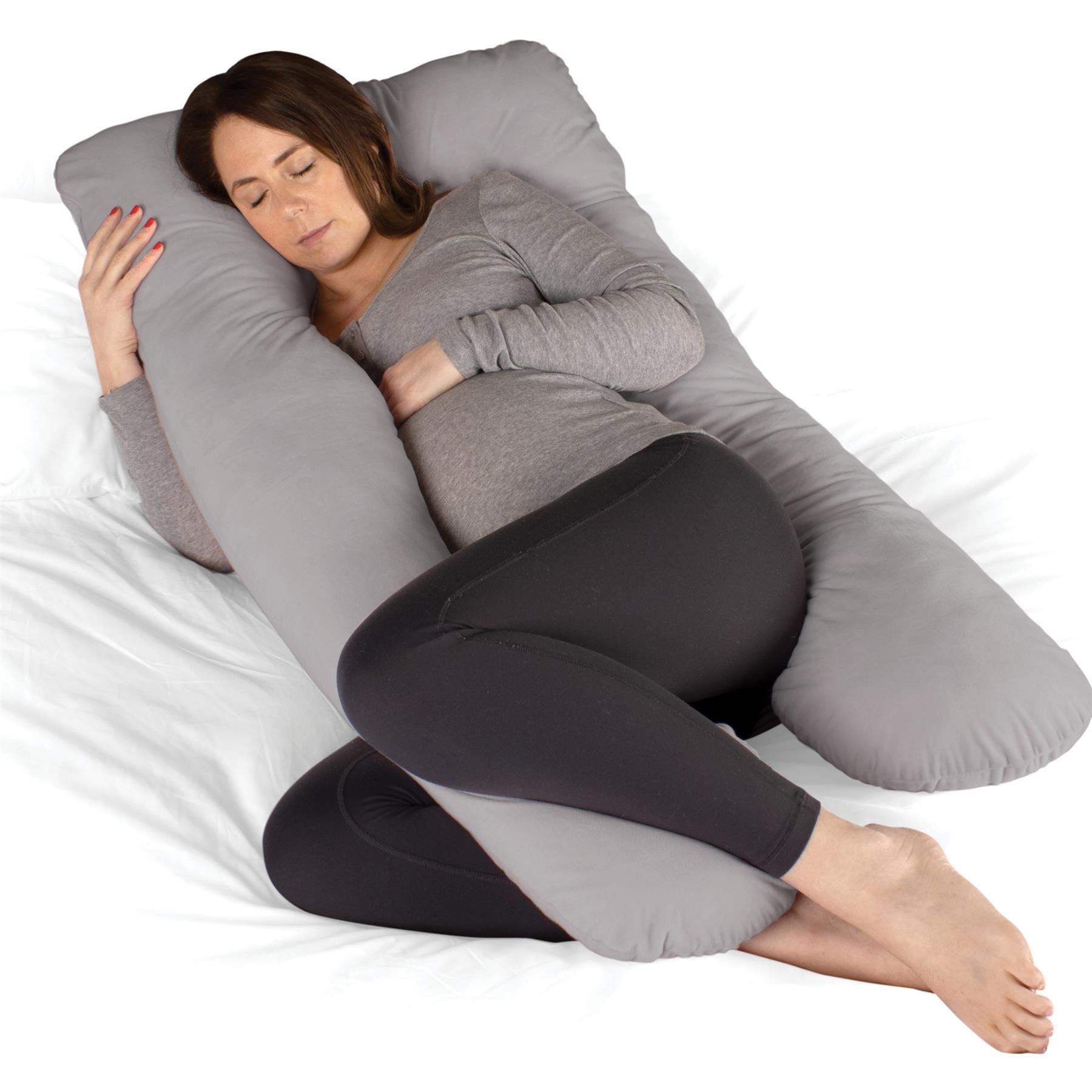 U Shape Maternity Pregnancy Pillow Full Body Support Nursing Pink Blue Grey - Picture 6 of 29