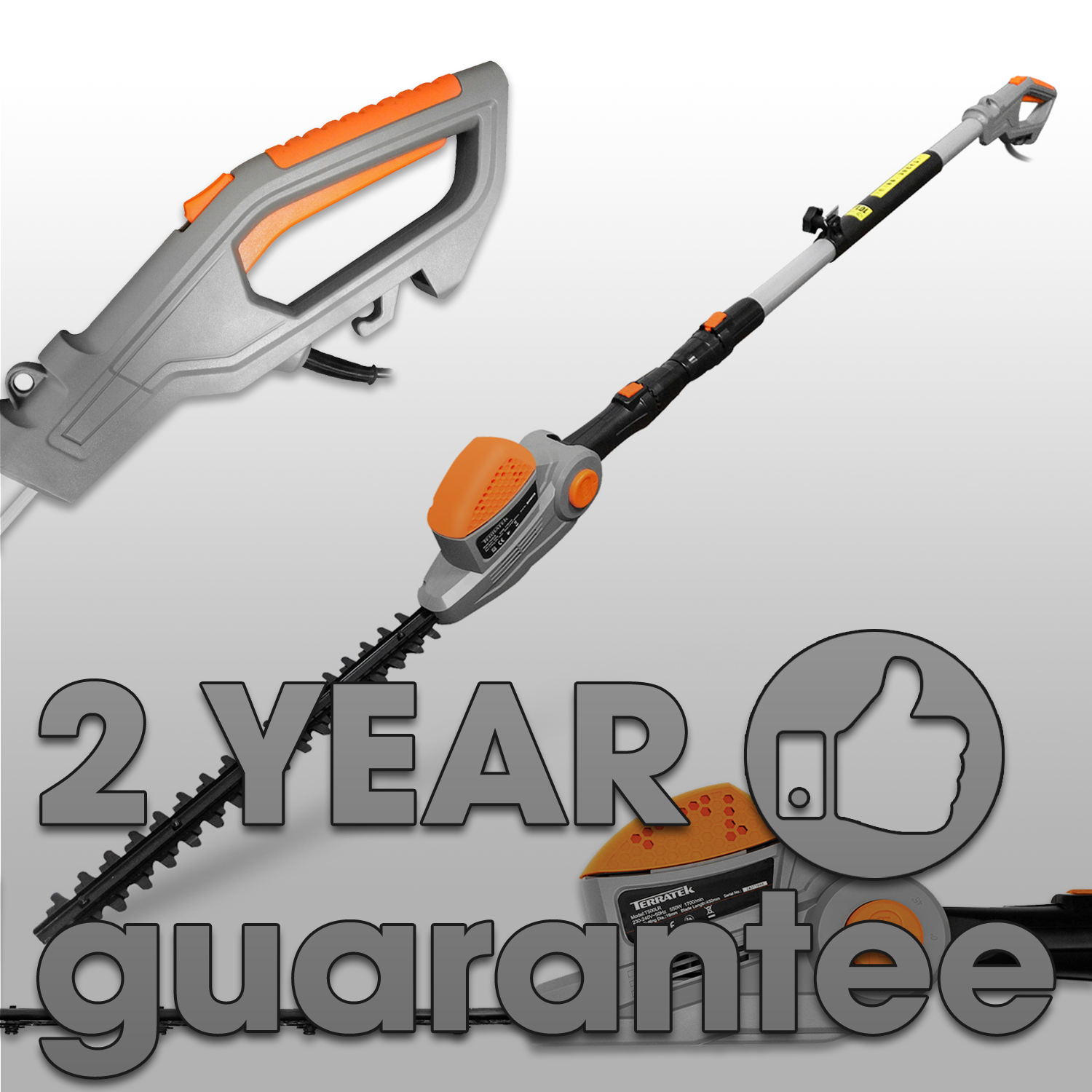 TELESCOPIC LONG REACH EXTENDABLE 550W ELECTRIC HEDGE TRIMMER POLE SAW