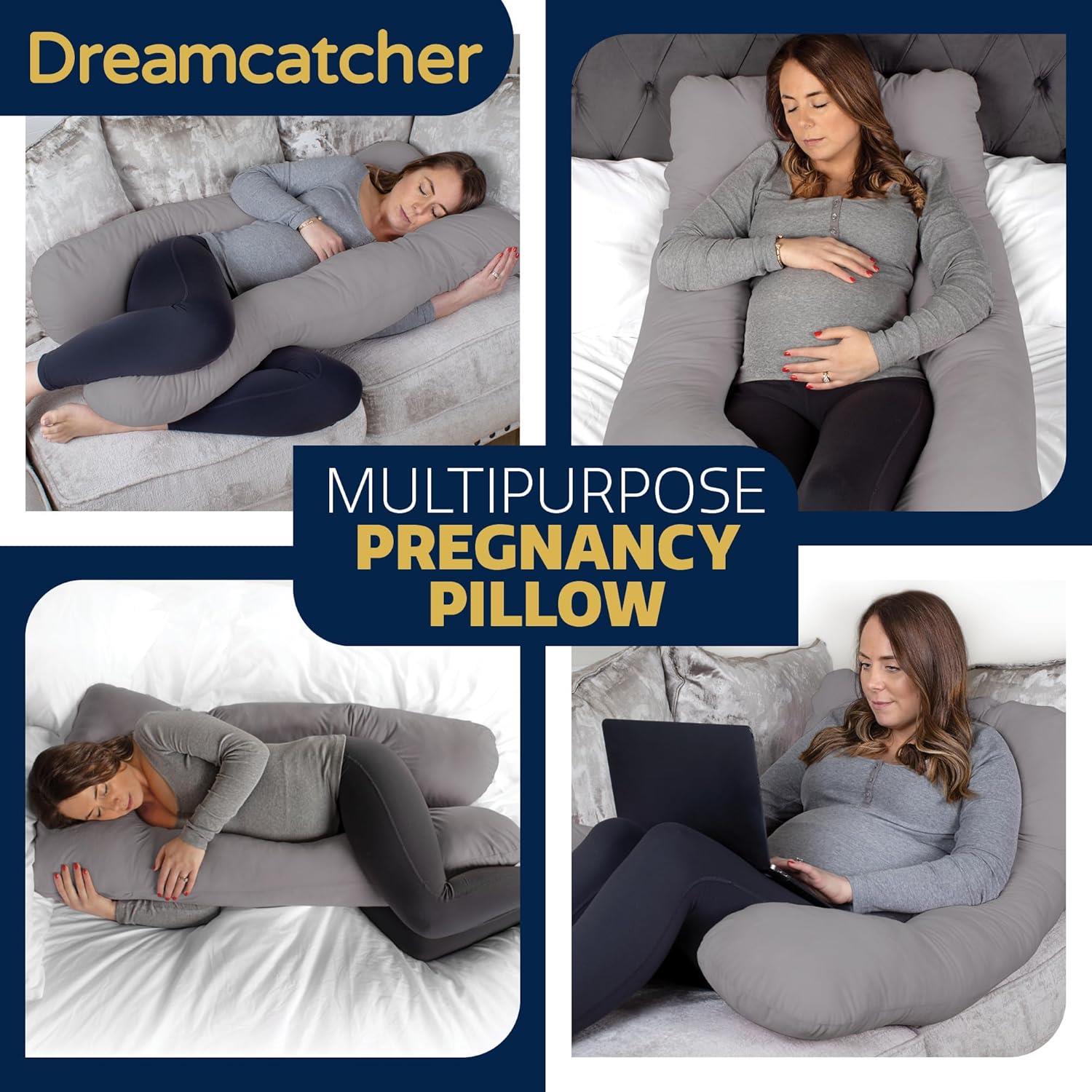 U Shape Maternity Pregnancy Pillow Full Body Support Nursing Pink Blue Grey - Picture 11 of 29