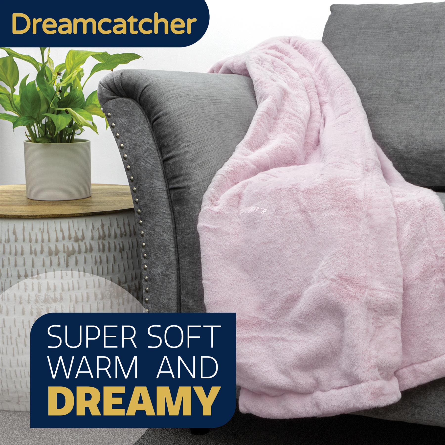 Dreamcatcher Blanket Throw Faux Fur Warm Fleece Over Bed Sofa Travel 160x130cm - Picture 35 of 57