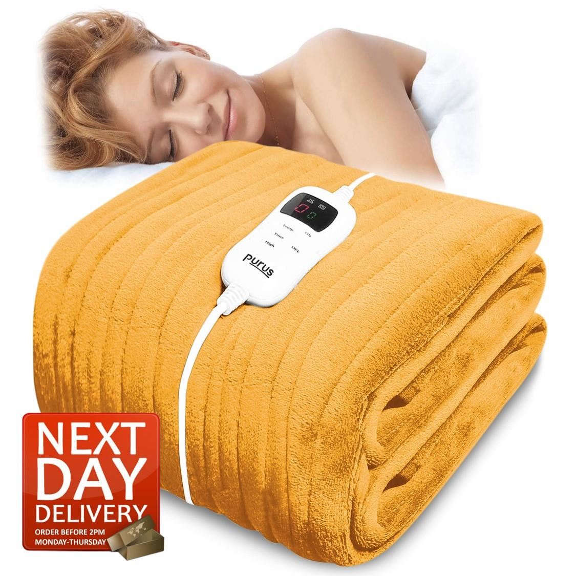 Heated Throw Electric Blanket Various Colours Available eBay