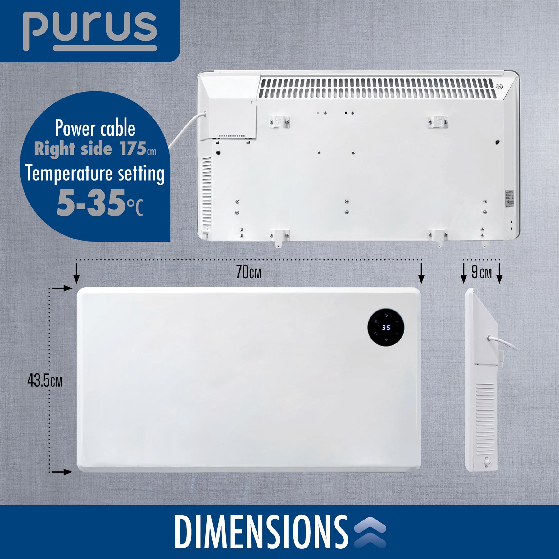WIFI Electric Panel Heater Wall Mounted or Portable Heater Timer & Thermostat - Picture 38 of 55