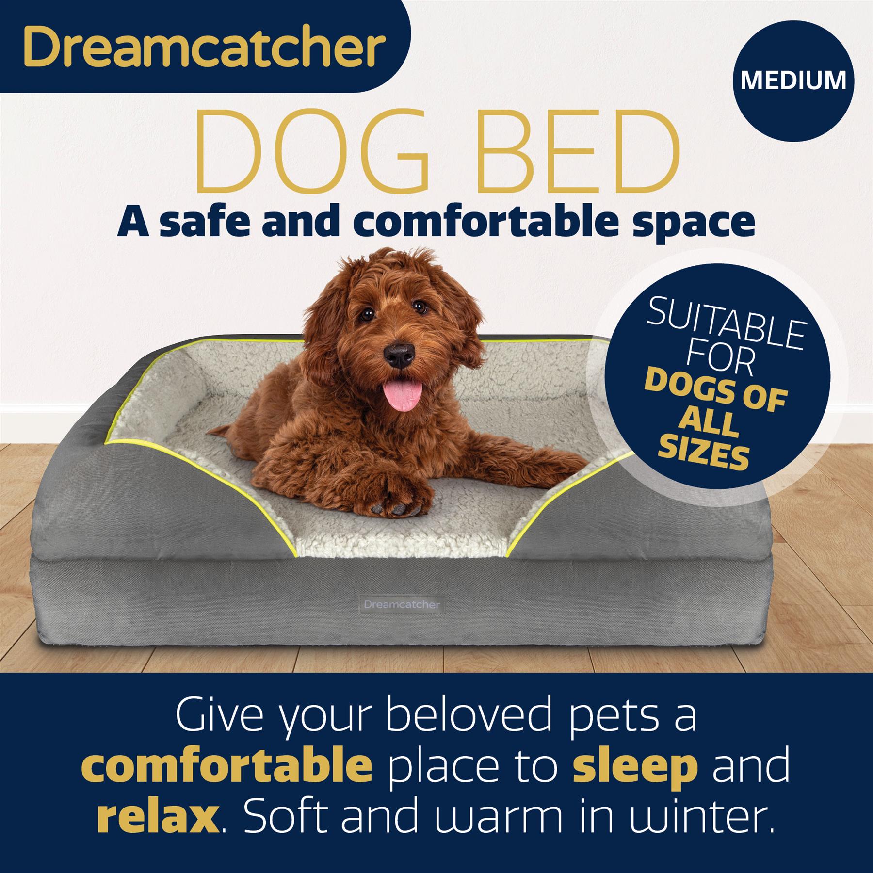 Dreamcatcher Luxury Dog Bed Orthopaedic Cooling Memory Foam Washable Large Pet - Picture 17 of 47