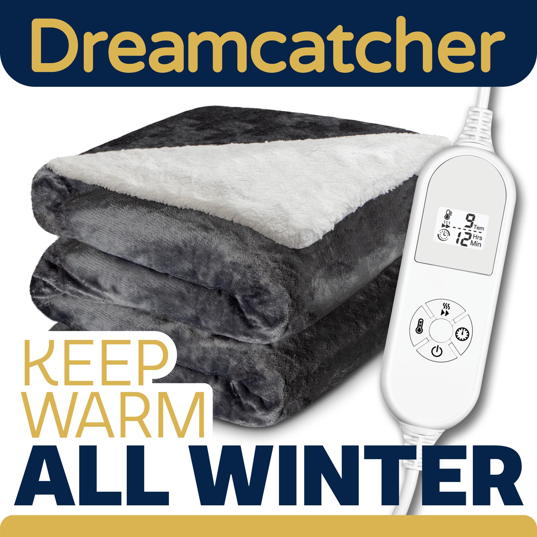 Electric Heated Throw Large Fleece Warm Blanket Washable Timer & Heat Settings - Picture 8 of 32