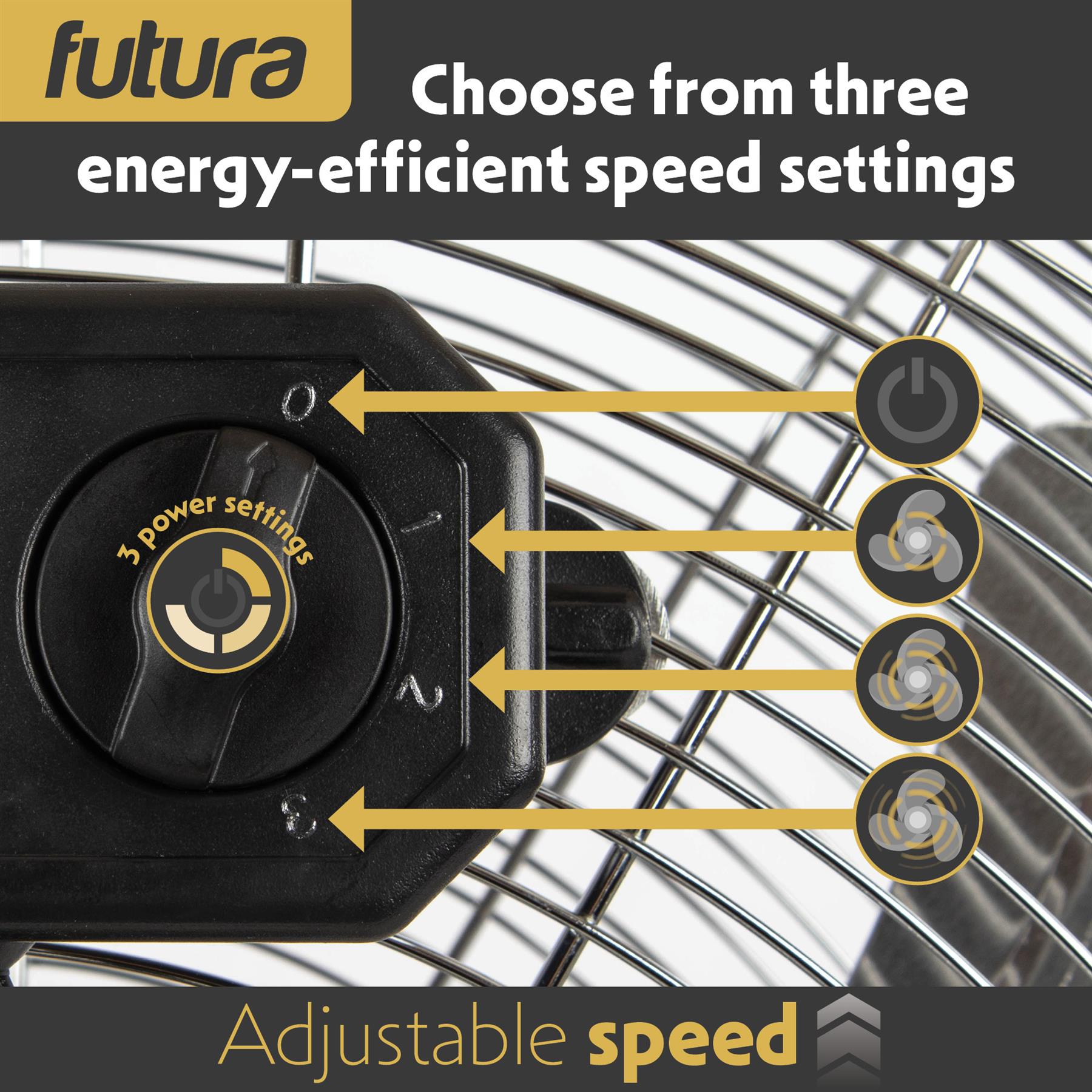 Futura Floor Fan Metal High Velocity Air Cooling 14 16 20 Inch Powerful - Produktbild 4