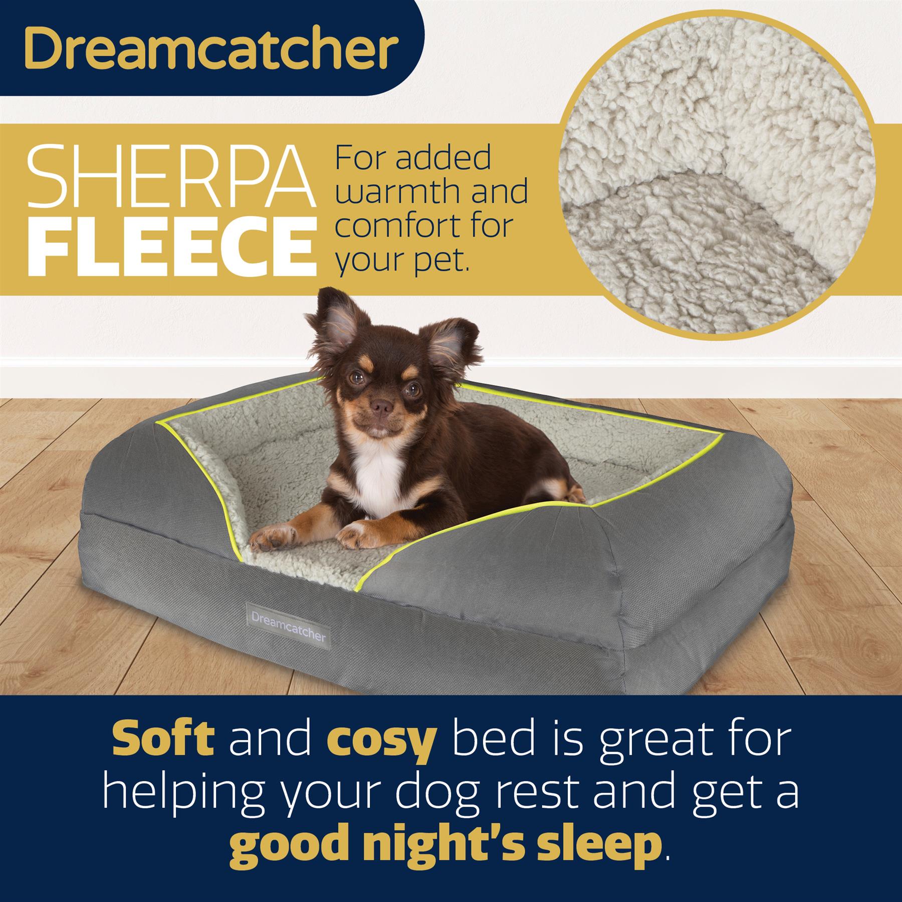 Dreamcatcher Luxury Dog Bed Orthopaedic Cooling Memory Foam Washable Large Pet - Picture 10 of 47