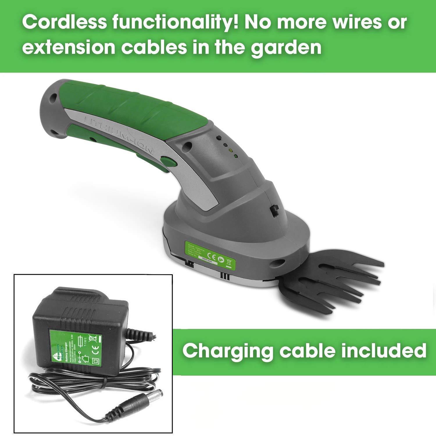 Electric Cordless Hedge Trimmer Grass Garden Edger Shears with