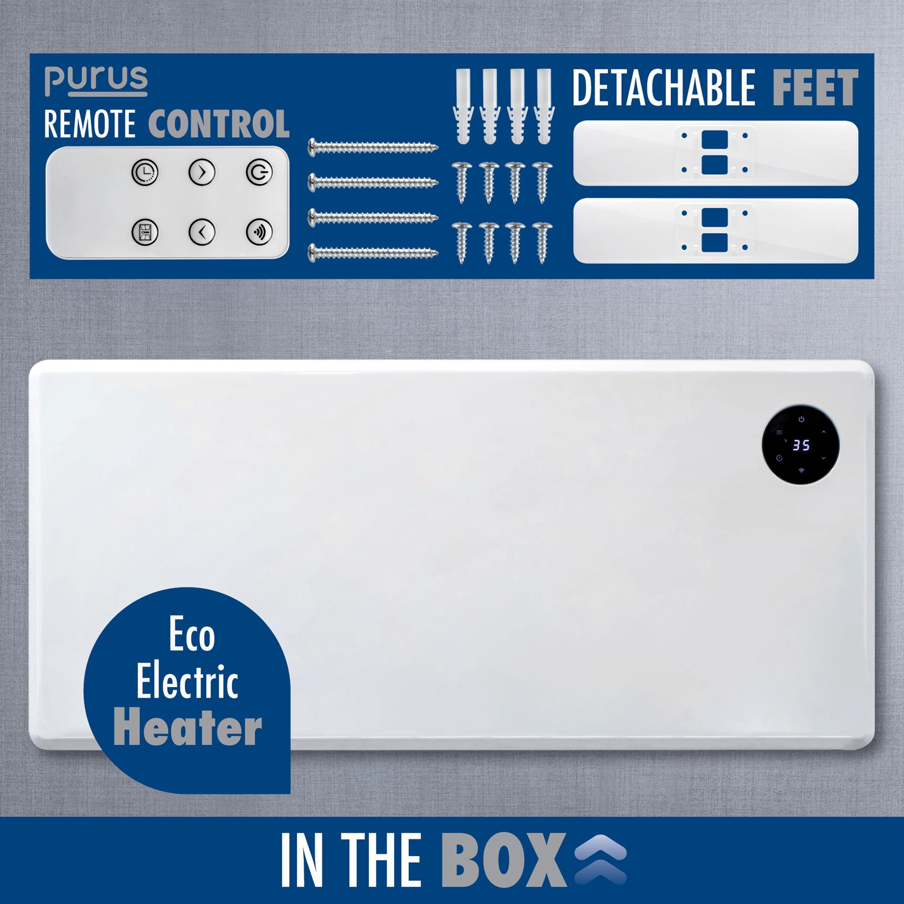 WIFI Electric Panel Heater Wall Mounted or Portable Heater Timer & Thermostat - Picture 53 of 55