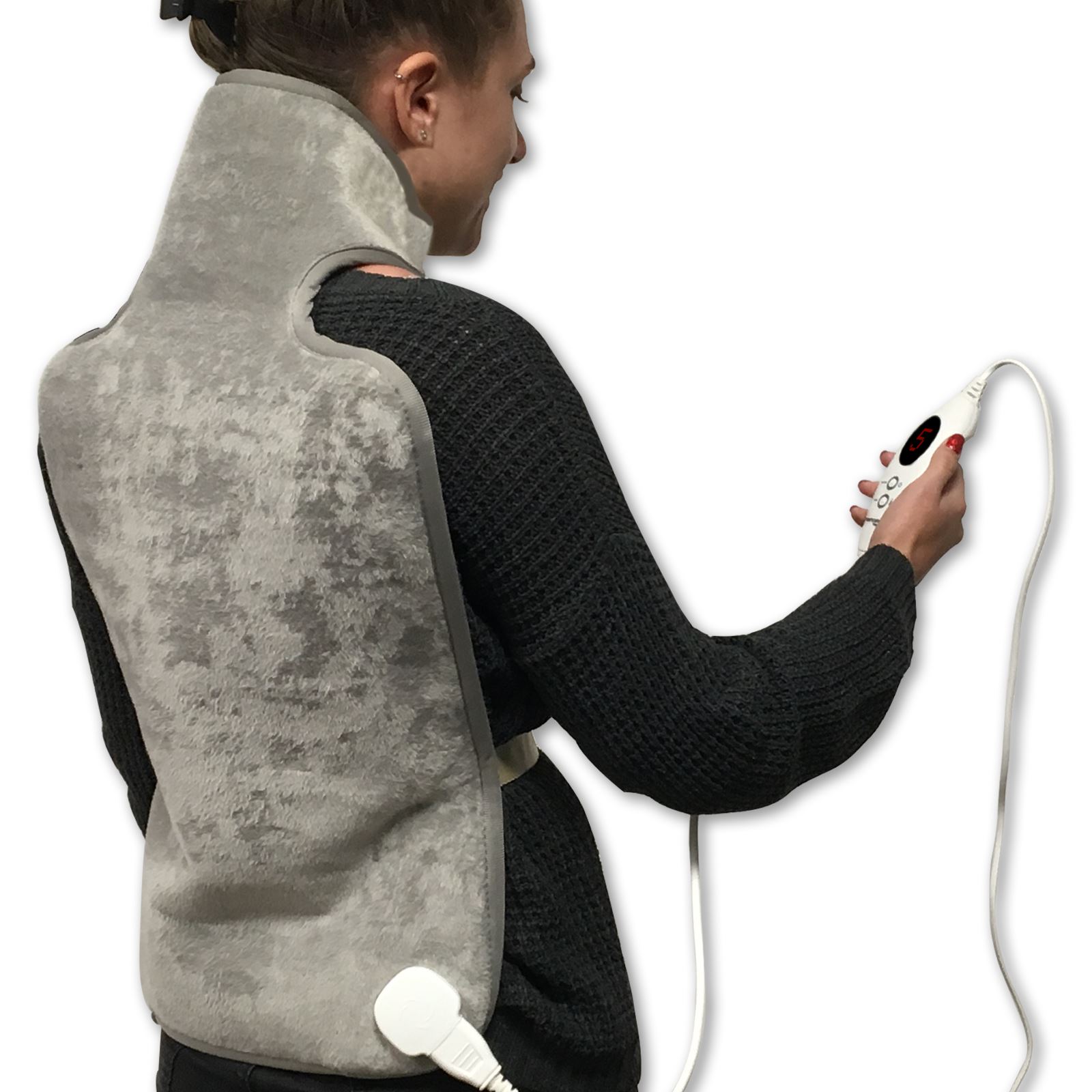DELUXE XL HEATING PAD NECK WARMER, BACK & BODY HEAT WRAP FOR BACK PAIN
