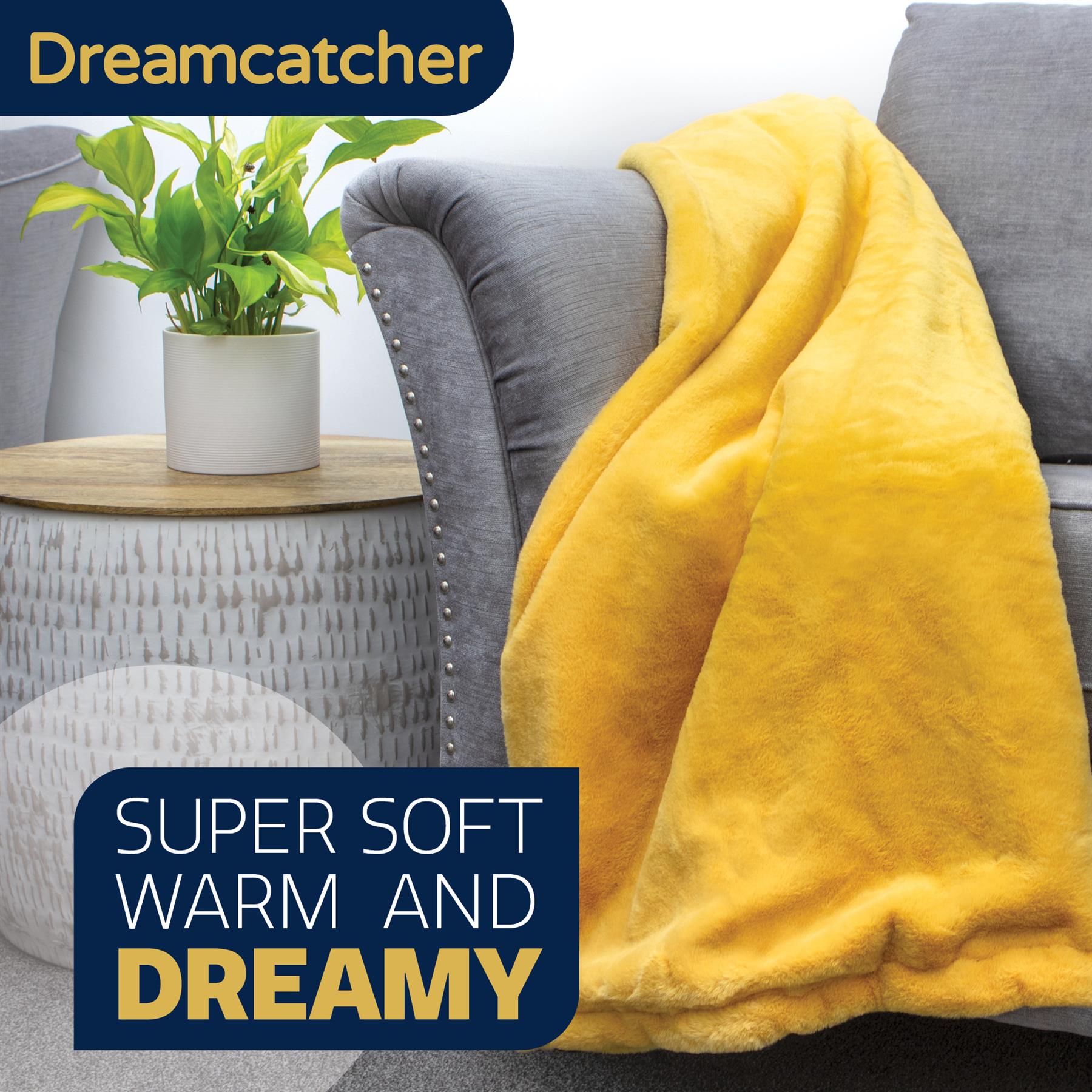 Dreamcatcher Blanket Throw Faux Fur Warm Fleece Over Bed Sofa Travel 160x130cm - Picture 49 of 57