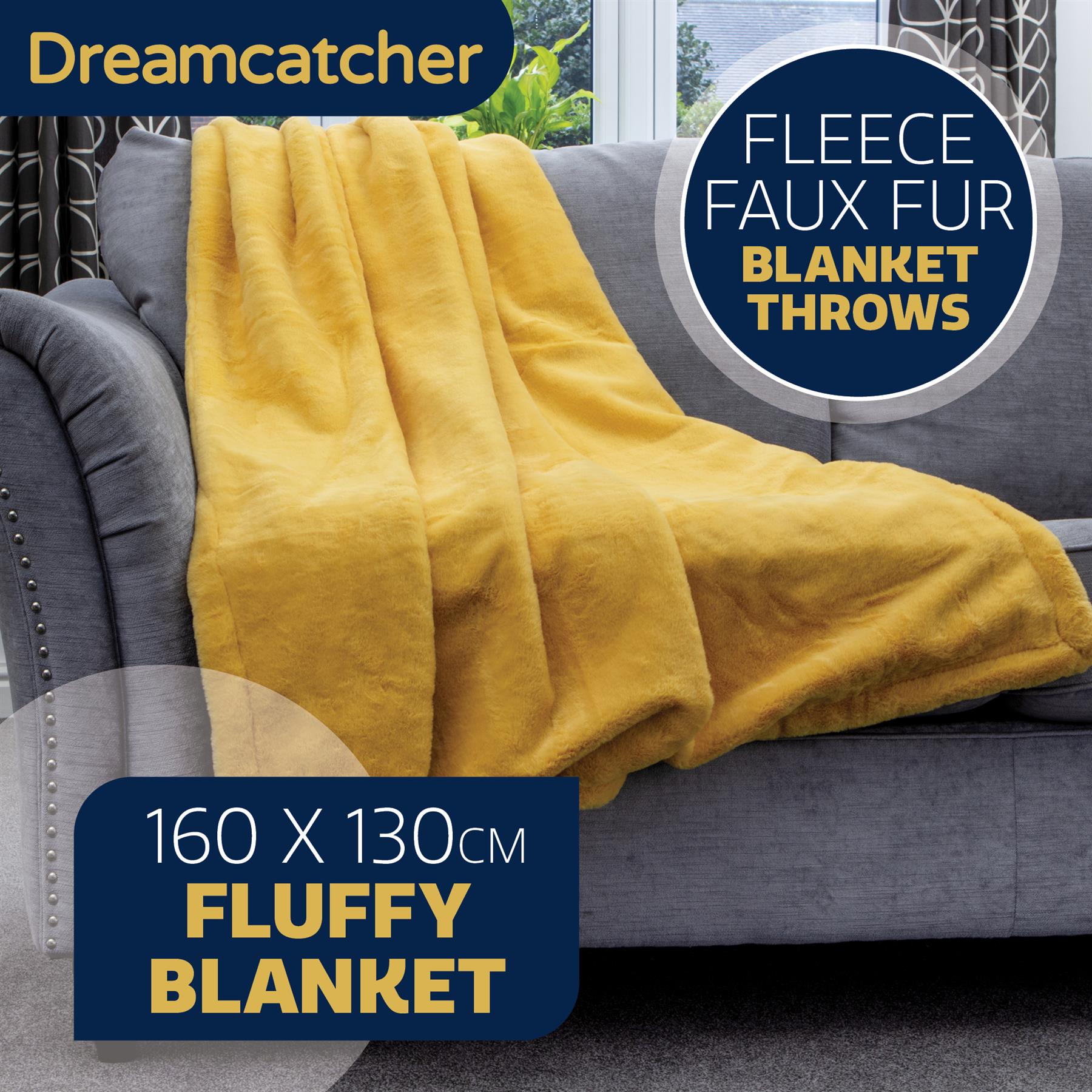 Dreamcatcher Blanket Throw Faux Fur Warm Fleece Over Bed Sofa Travel 160x130cm - Picture 45 of 57
