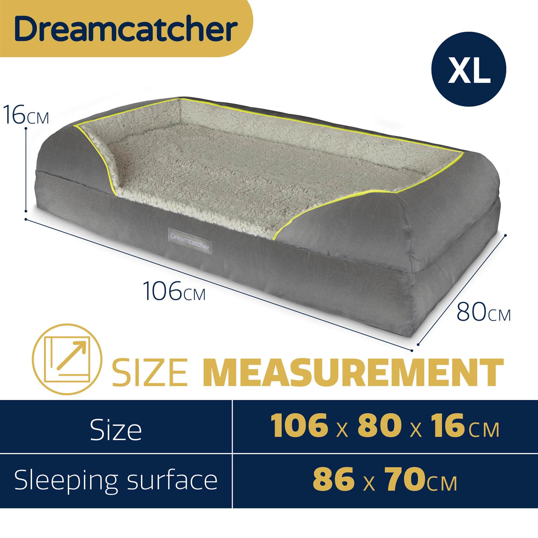 Dreamcatcher Luxury Dog Bed Orthopaedic Cooling Memory Foam Washable Large Pet - Picture 38 of 47
