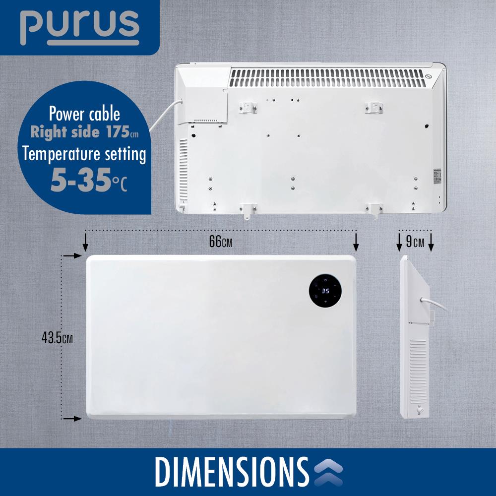 WIFI Electric Panel Heater Wall Mounted or Portable Heater Timer & Thermostat - Picture 30 of 55