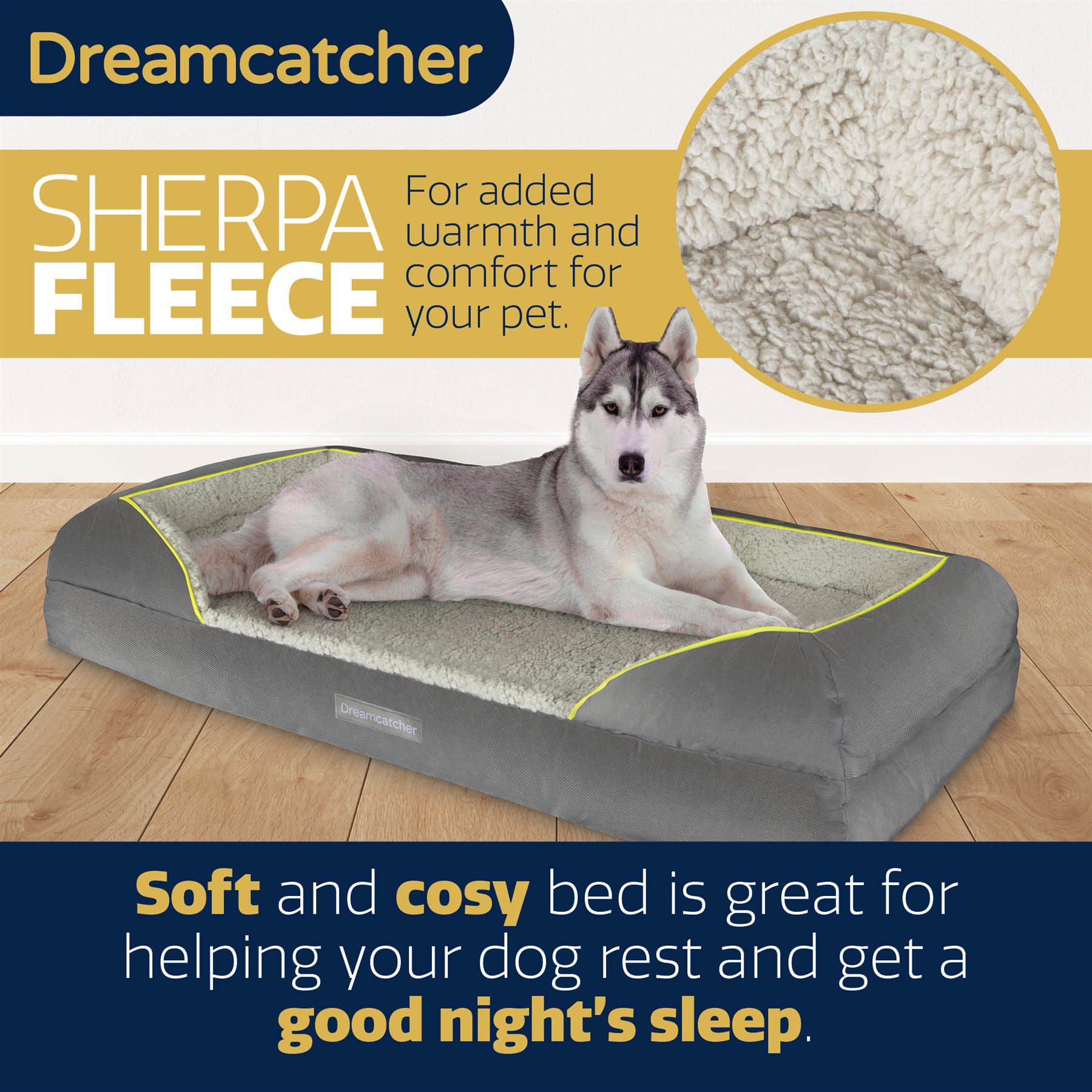 Dreamcatcher Luxury Dog Bed Orthopaedic Cooling Memory Foam Washable Large Pet - Picture 42 of 47