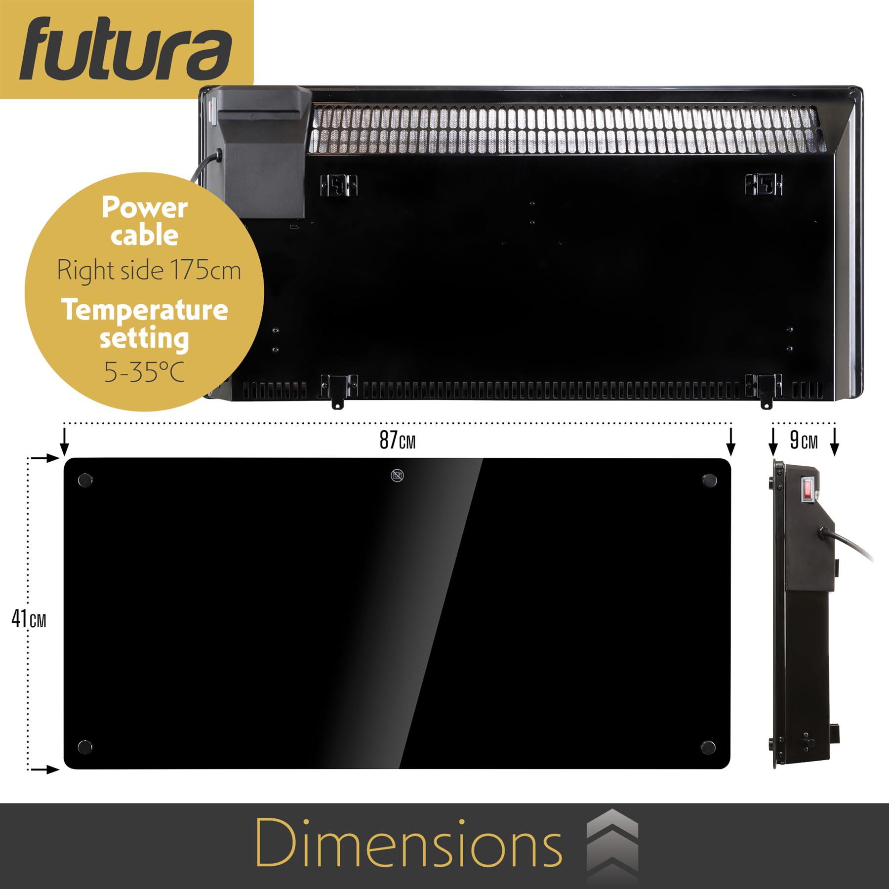 WIFI Electric Panel Heater Wall Mounted or Portable Heater Timer & Thermostat - Picture 52 of 55