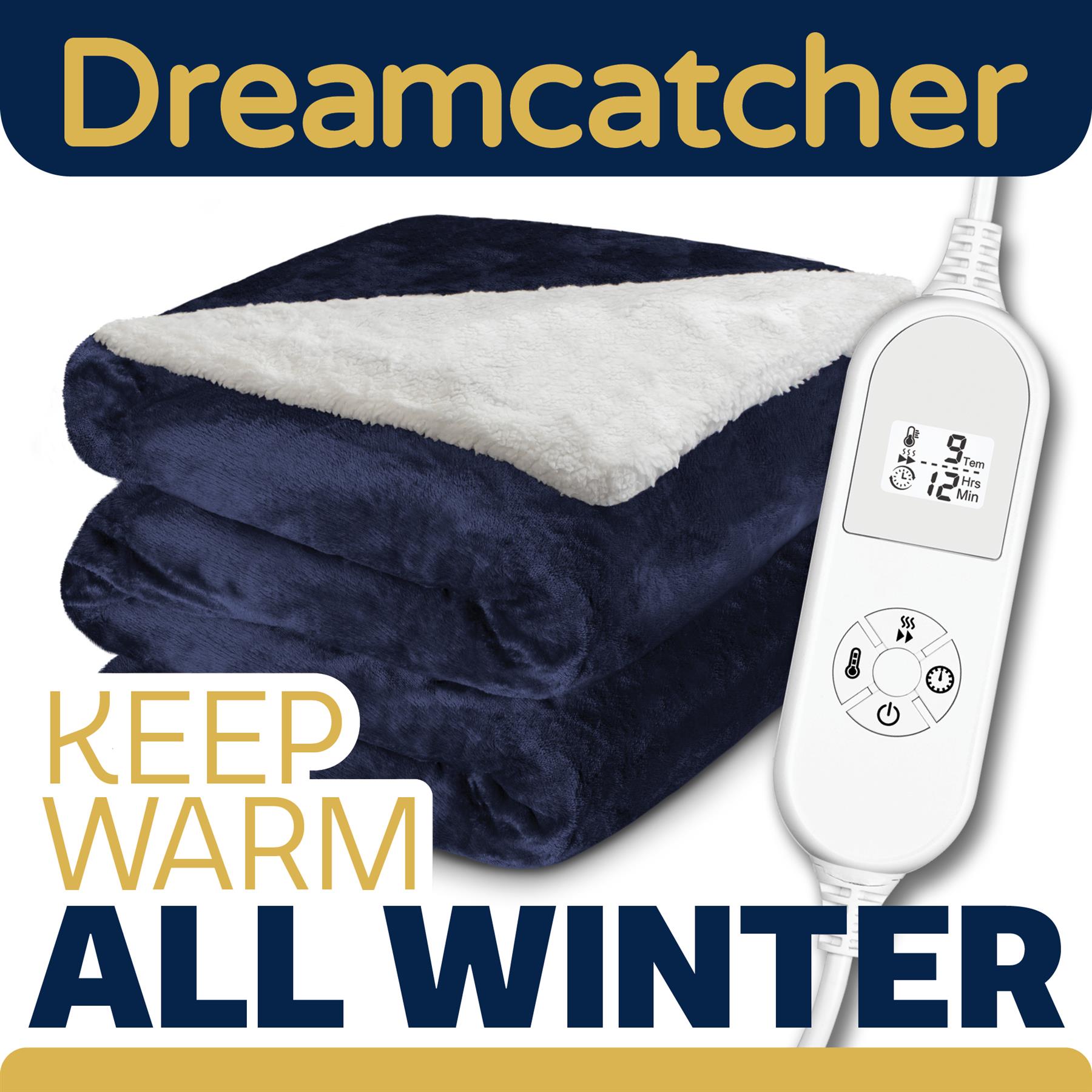 Electric Heated Throw Large Fleece Warm Blanket Washable Timer & Heat Settings - Picture 23 of 32