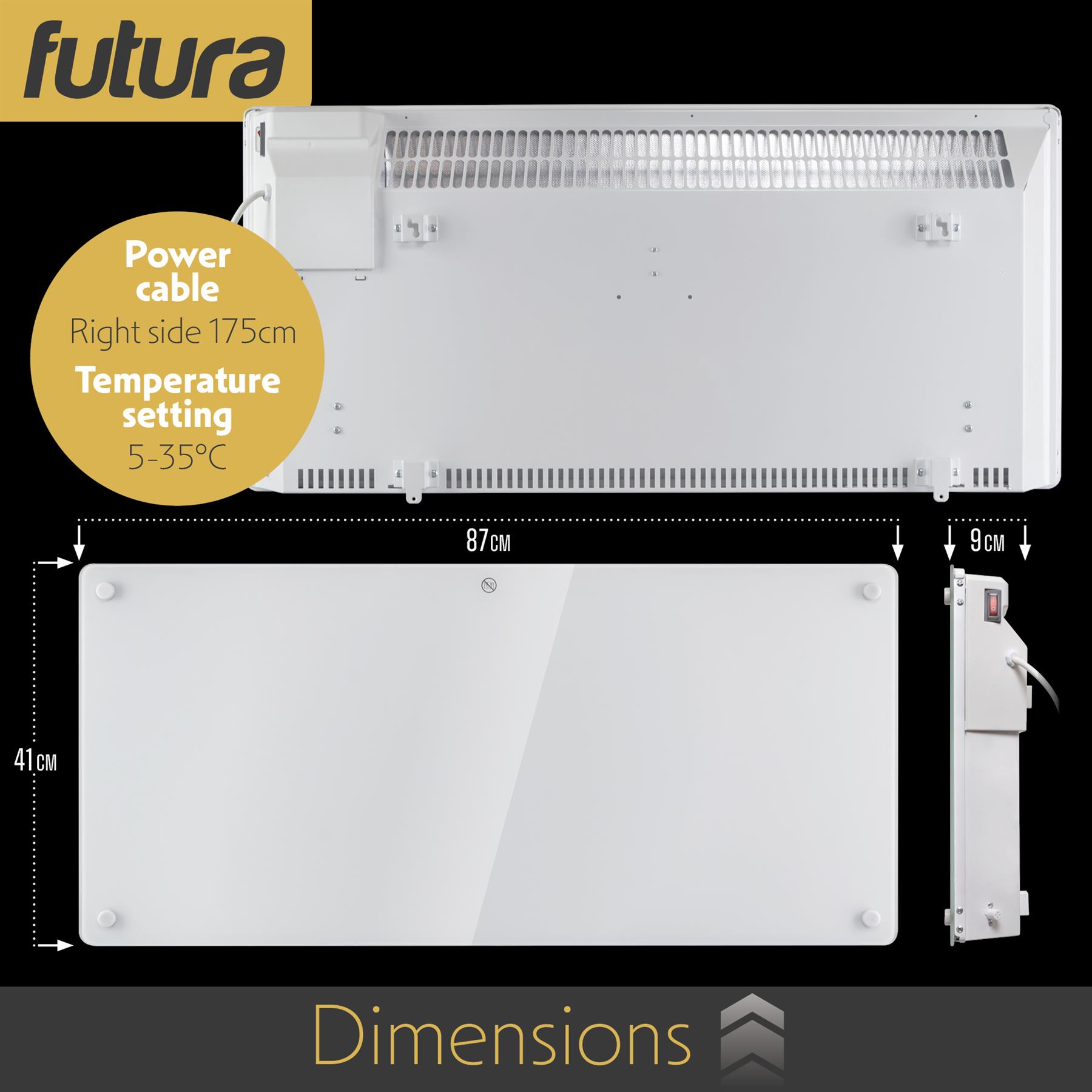 WIFI Electric Panel Heater Wall Mounted or Portable Heater Timer & Thermostat - Picture 25 of 55