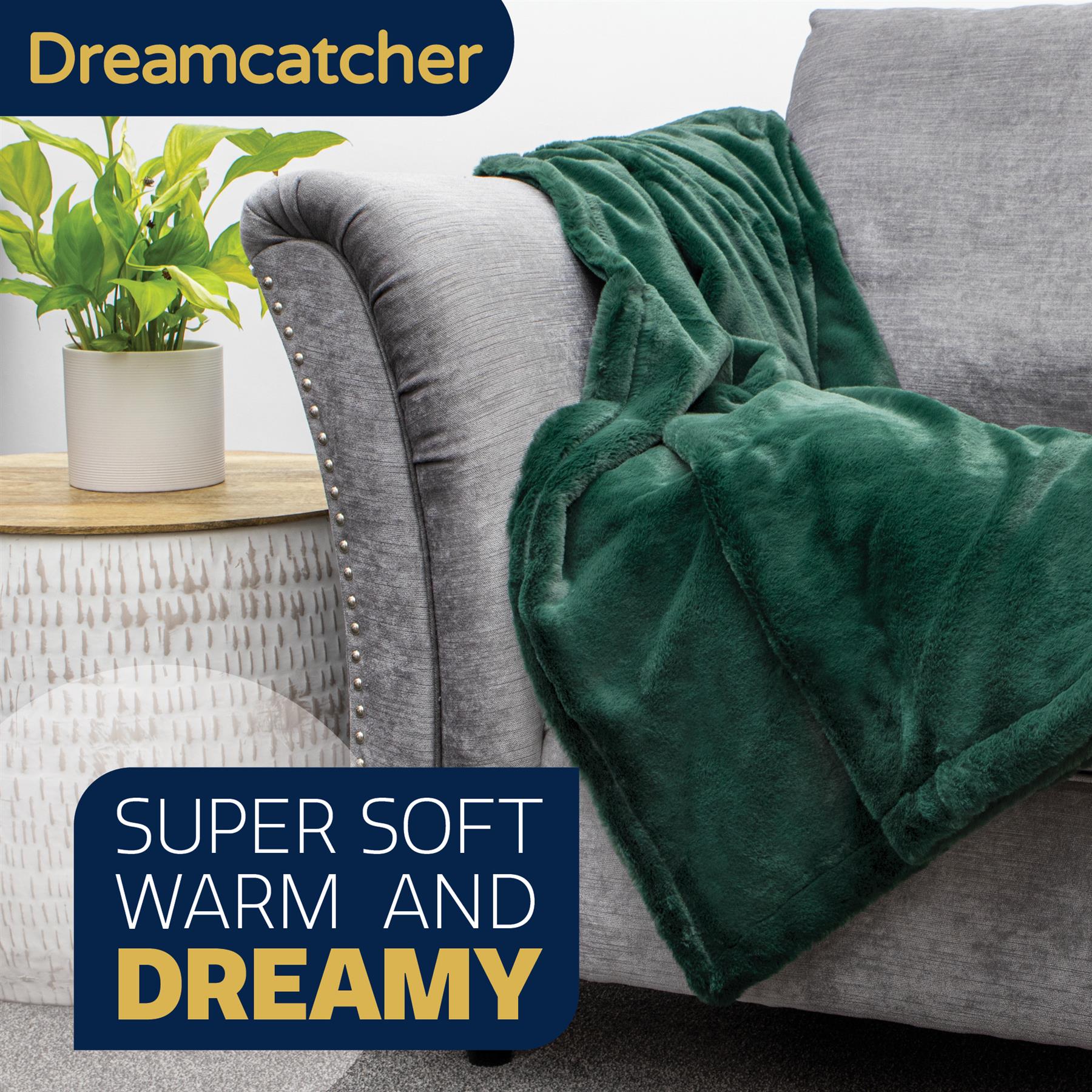 Dreamcatcher Blanket Throw Faux Fur Warm Fleece Over Bed Sofa Travel 160x130cm - Picture 21 of 57