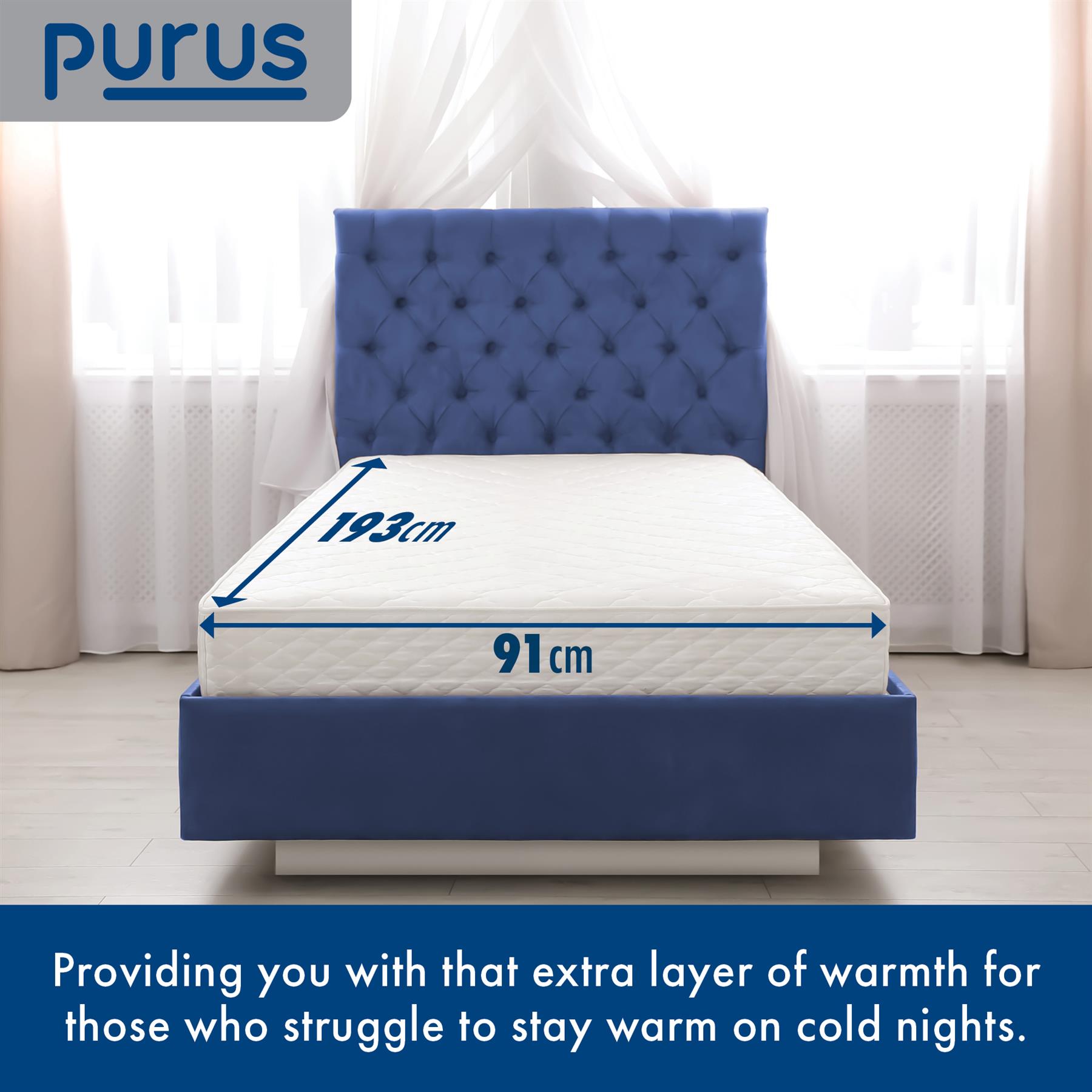 Purus Electric Under Blanket Heated Bed Cover Single Double King Super King - Picture 12 of 39