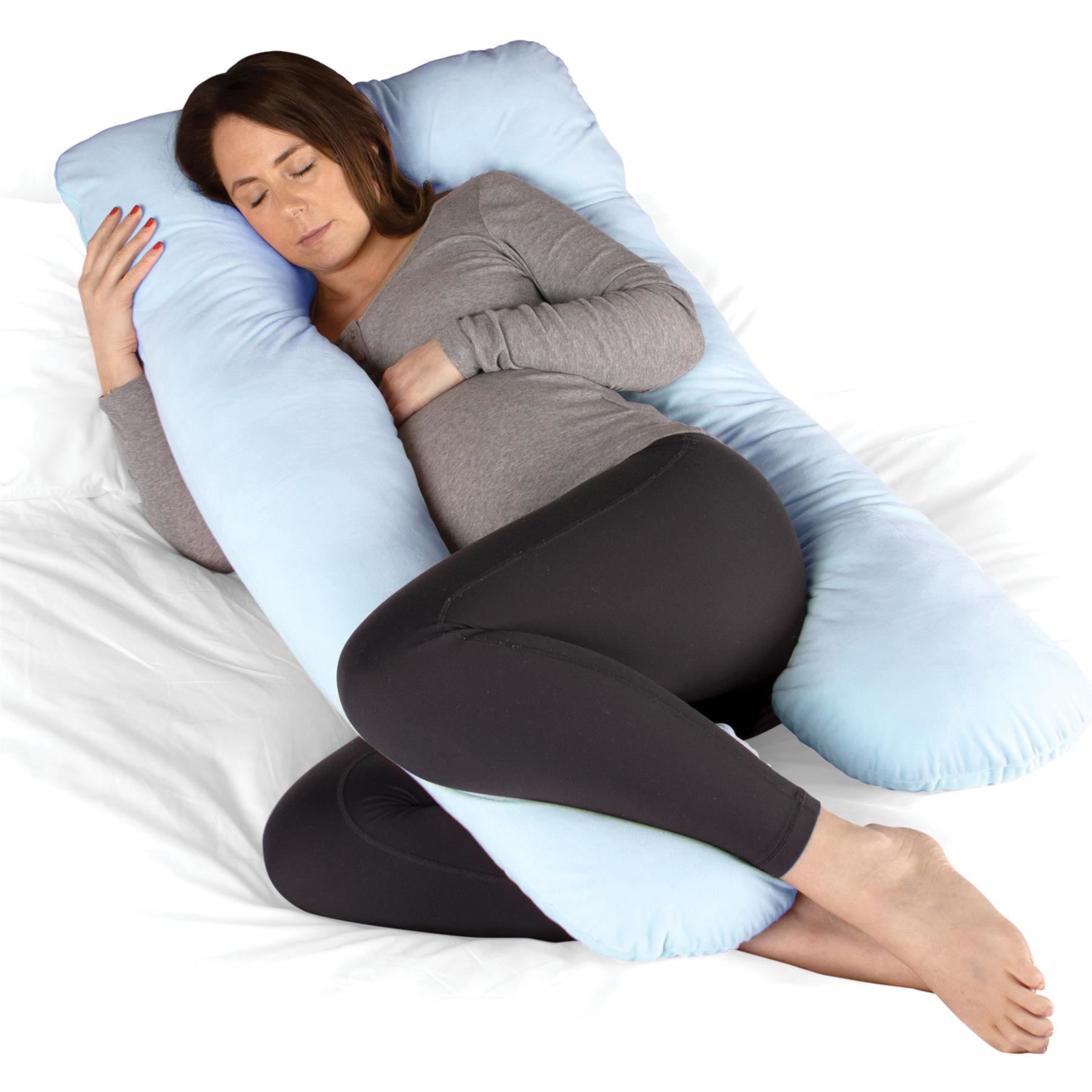 U Shape Maternity Pregnancy Pillow Full Body Support Nursing Pink Blue Grey - Picture 12 of 29