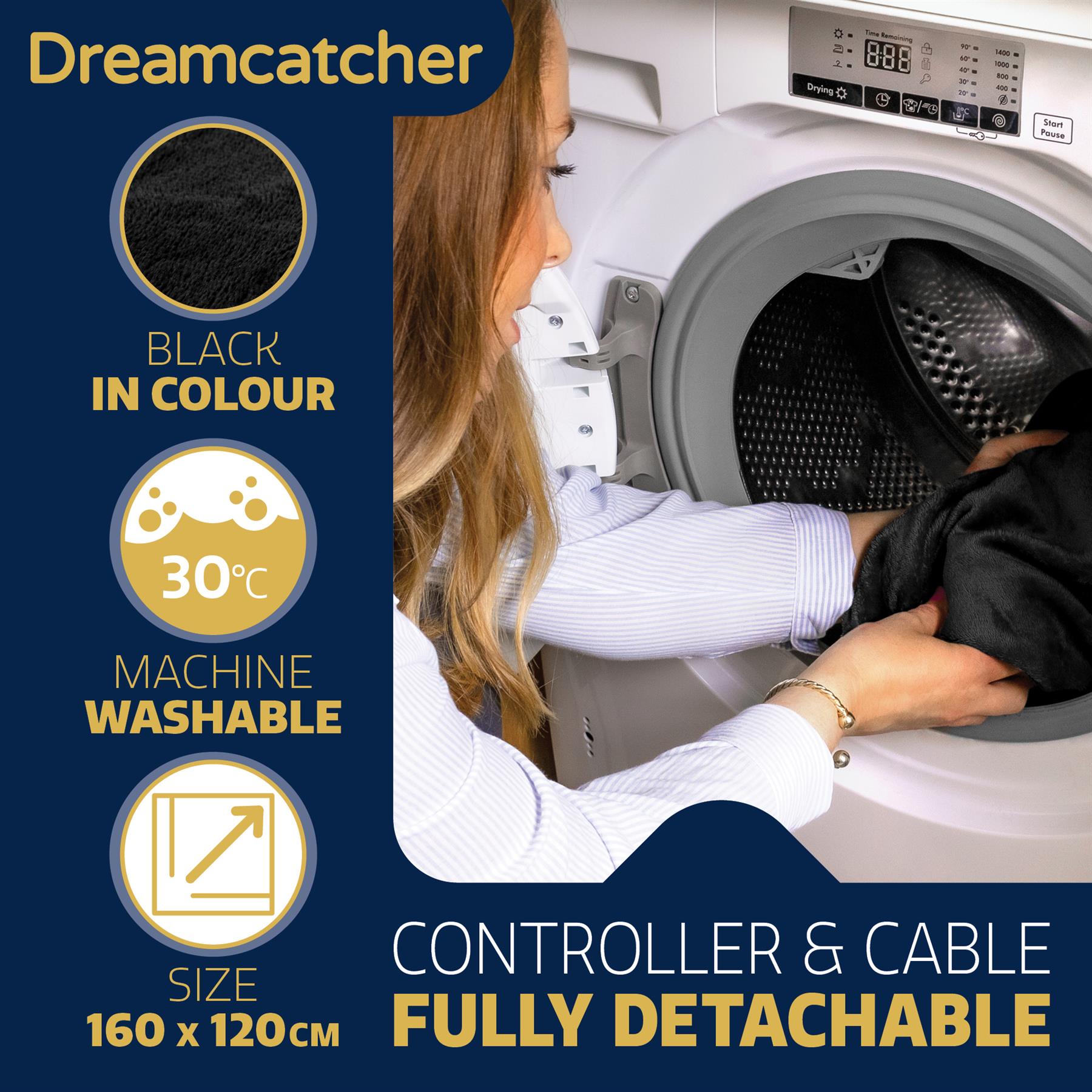 Electric Heated Throw Large Fleece Warm Blanket Washable Timer & Heat Settings - Picture 29 of 32