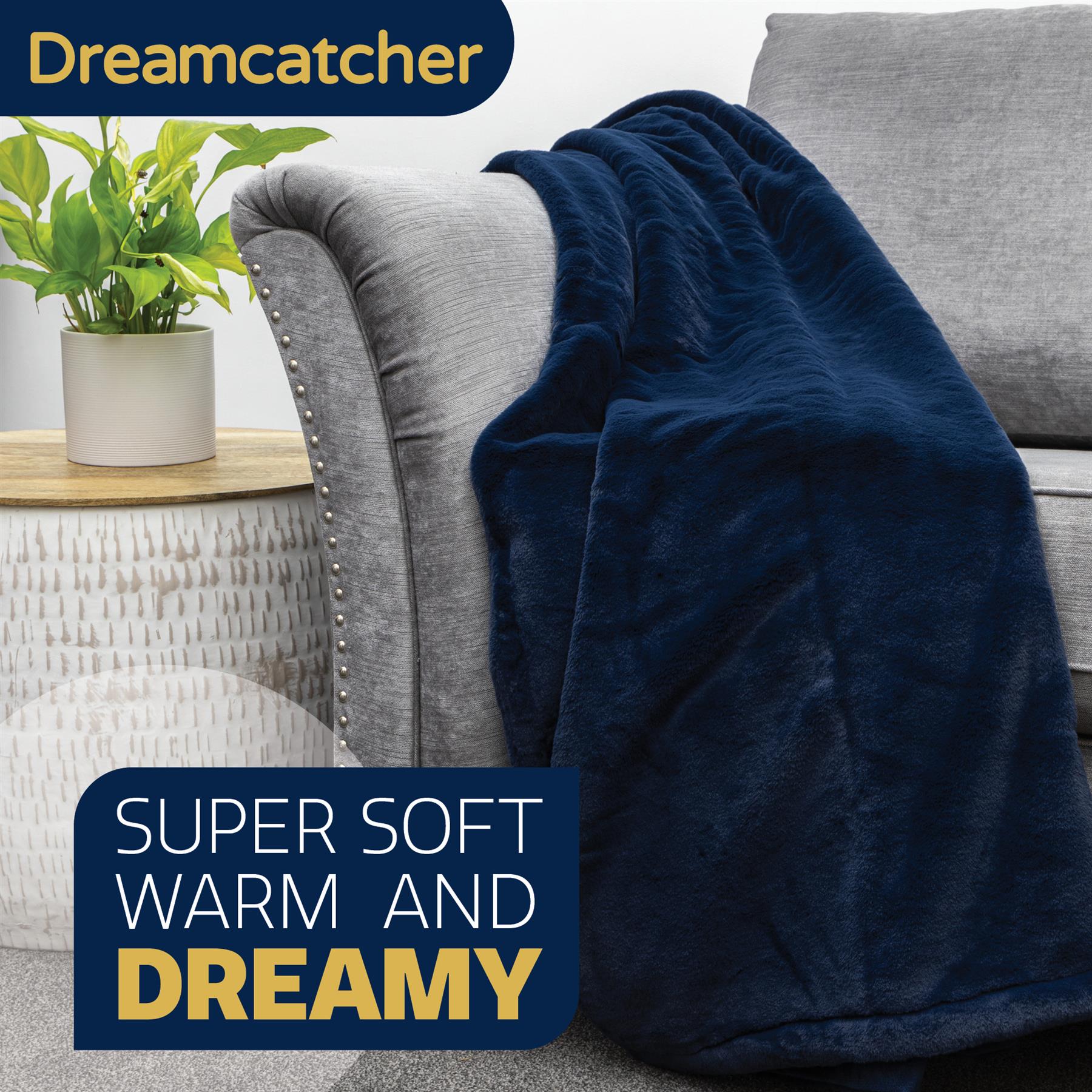 Dreamcatcher Blanket Throw Faux Fur Warm Fleece Over Bed Sofa Travel 160x130cm - Picture 28 of 57